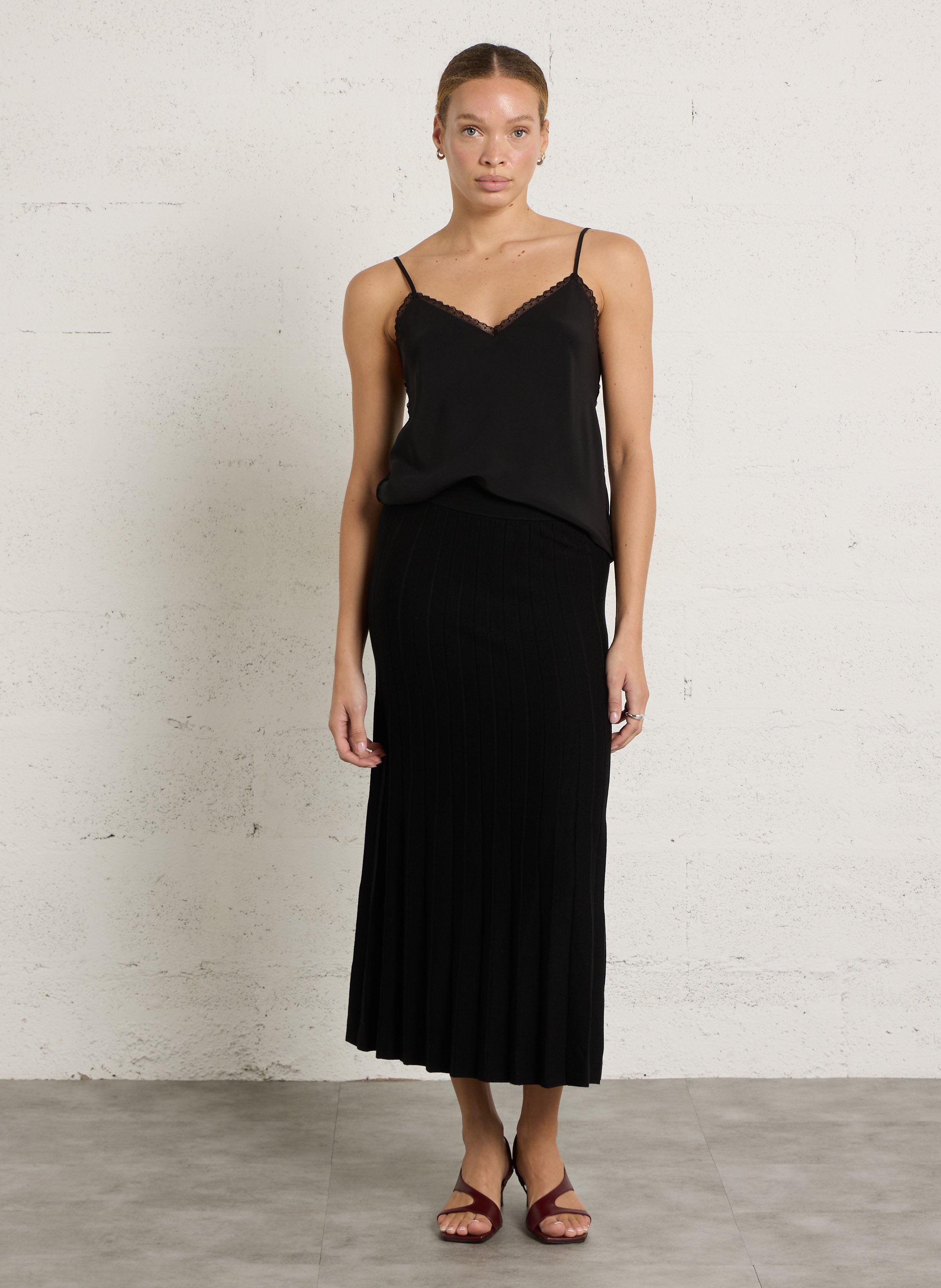 Silk camisole MAISON 123 Black