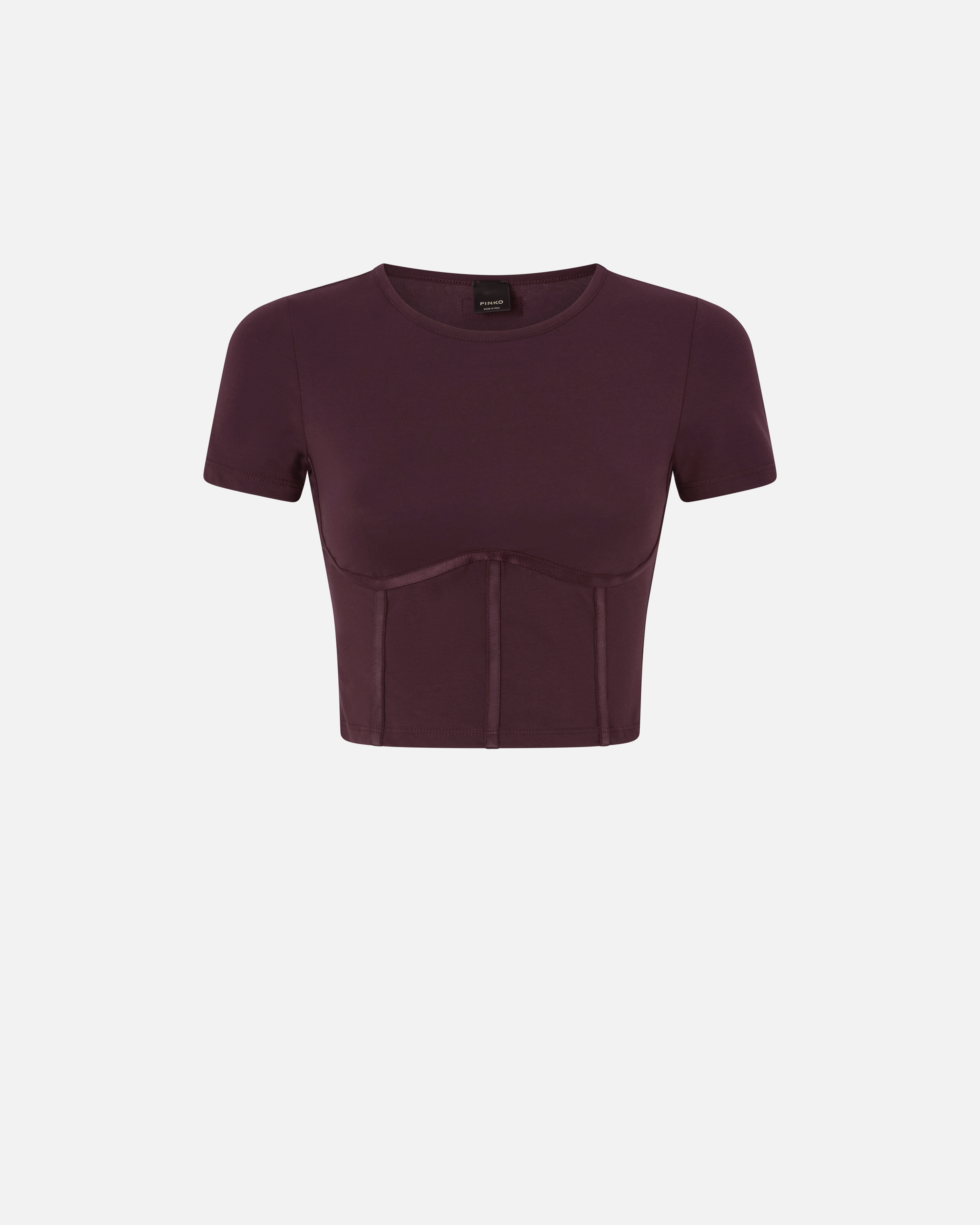 Top corset à manches courtes PINKO Rouge