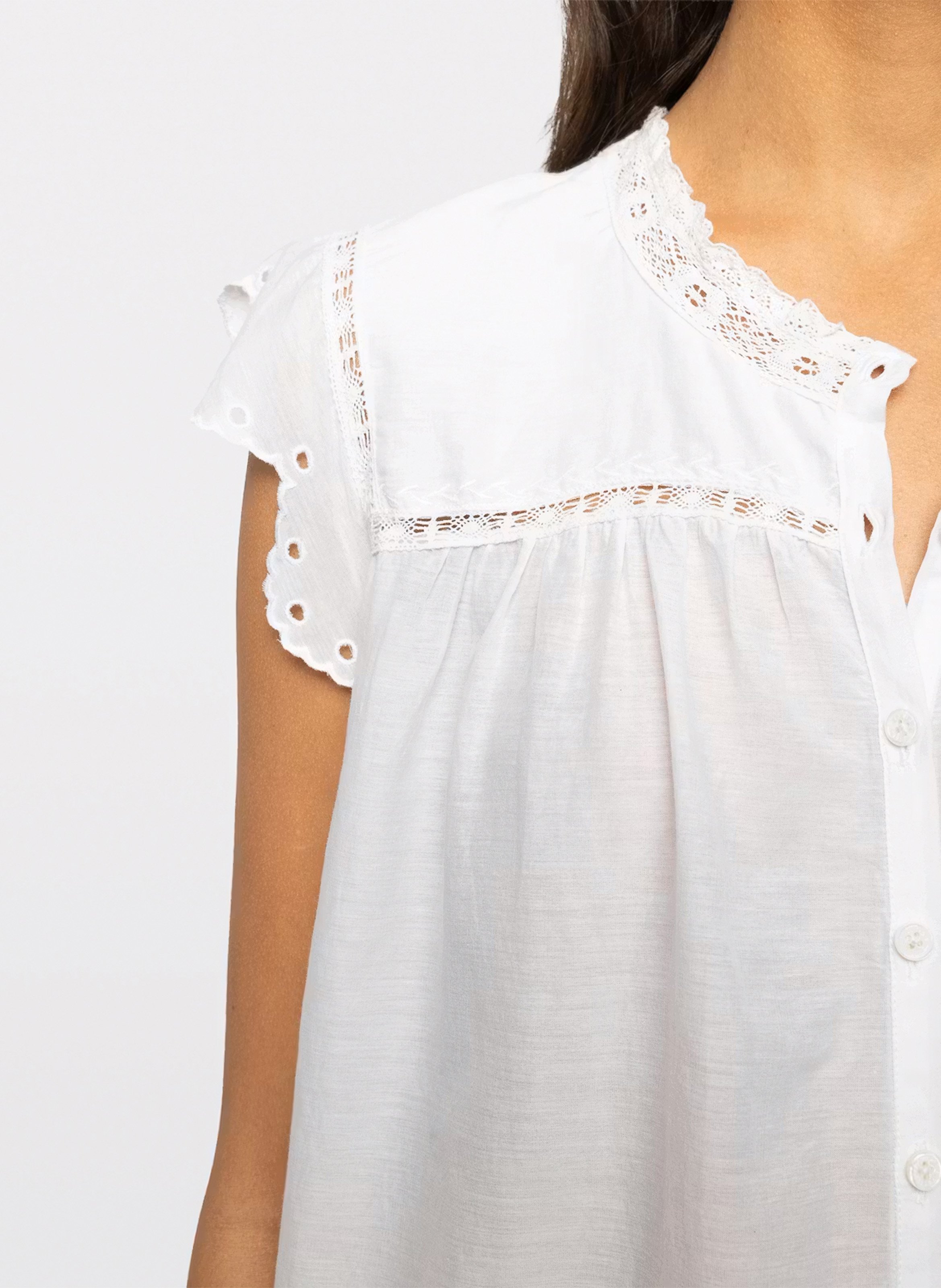 Aimee dotted Swiss top ZADIG&VOLTAIRE White