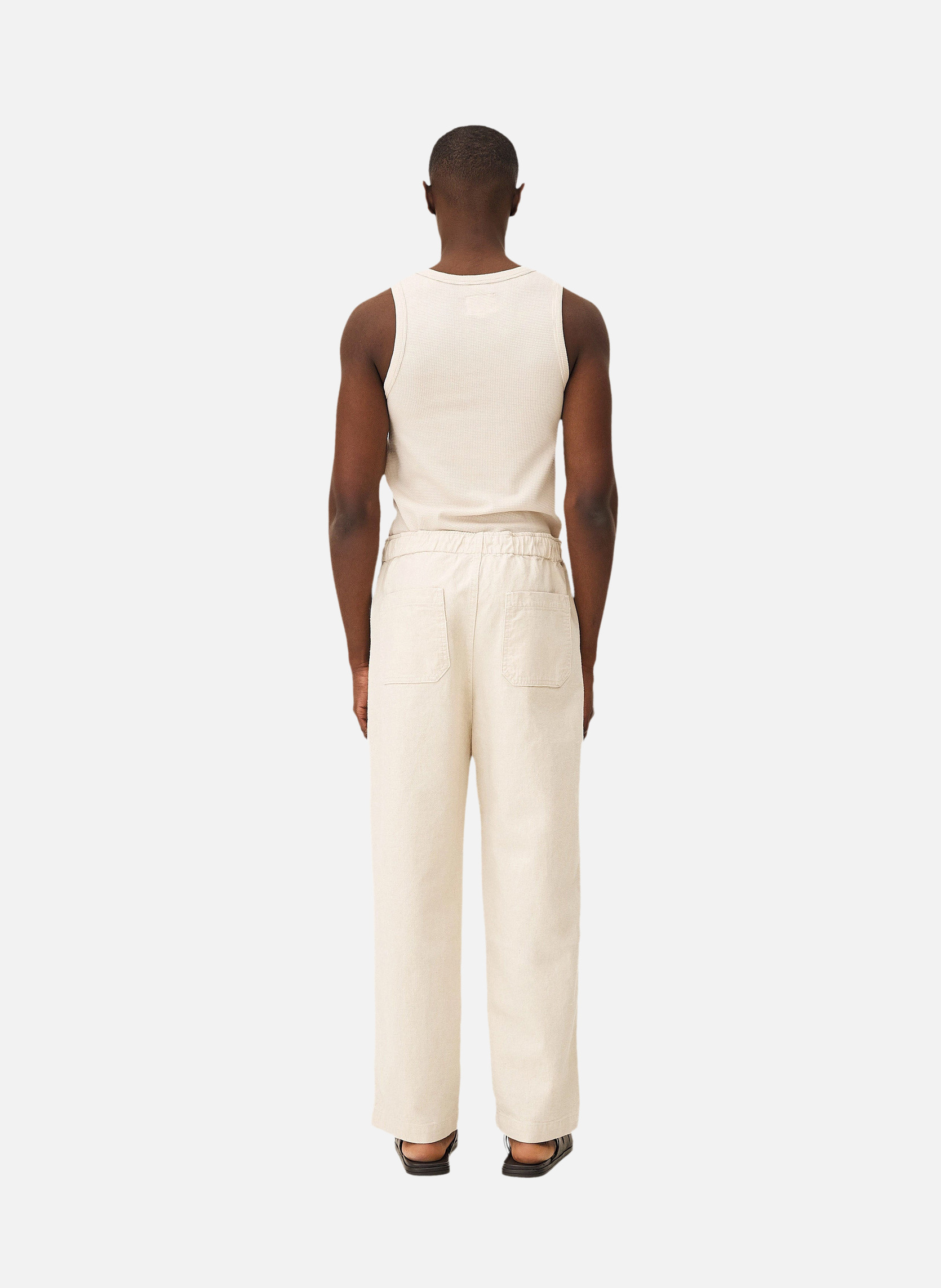 Relaxed elasticated pants Michigan ecru Noyoco Red