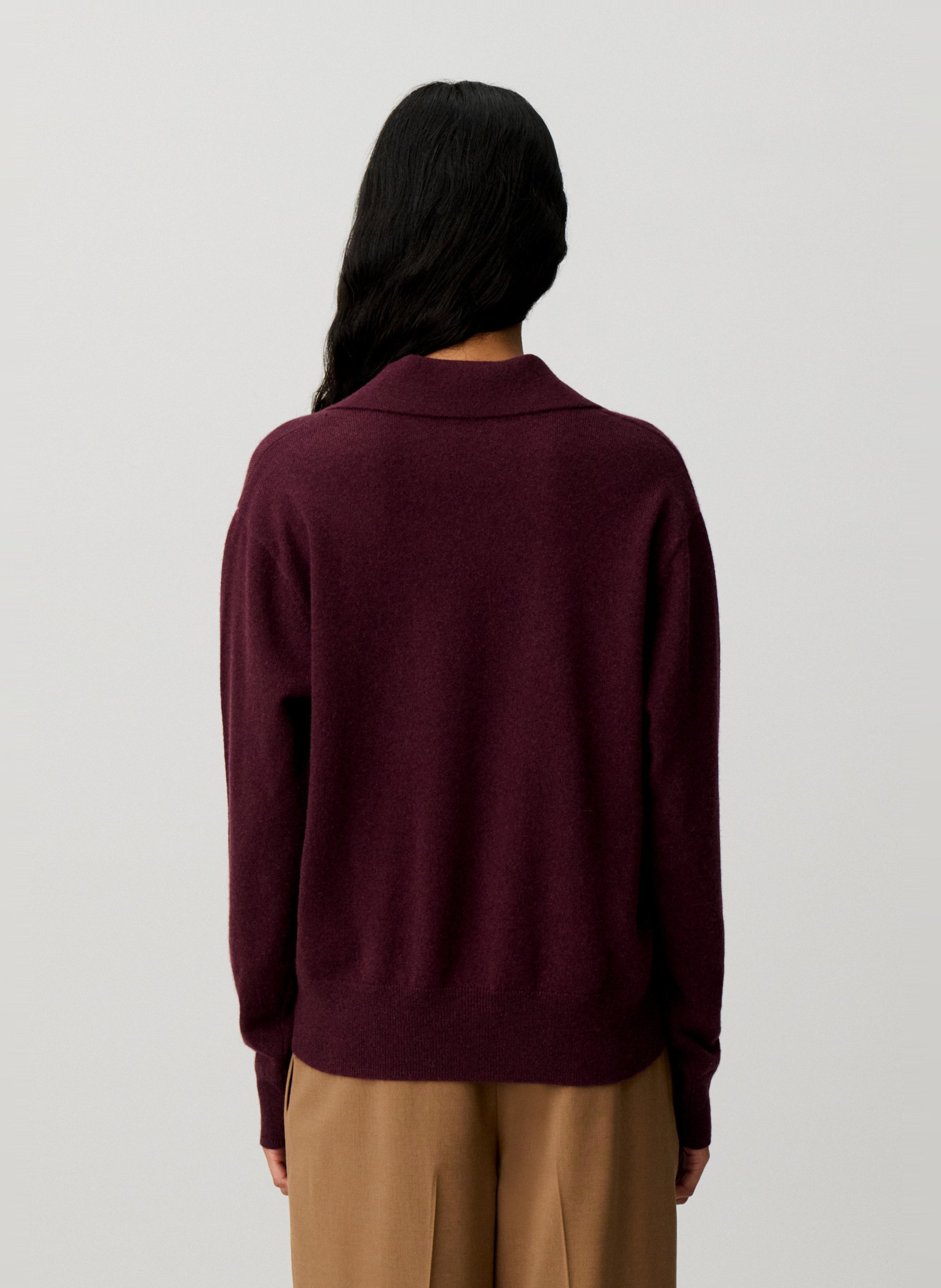Rechte trui van wol en kasjmier CLAUDIE PIERLOT Violet