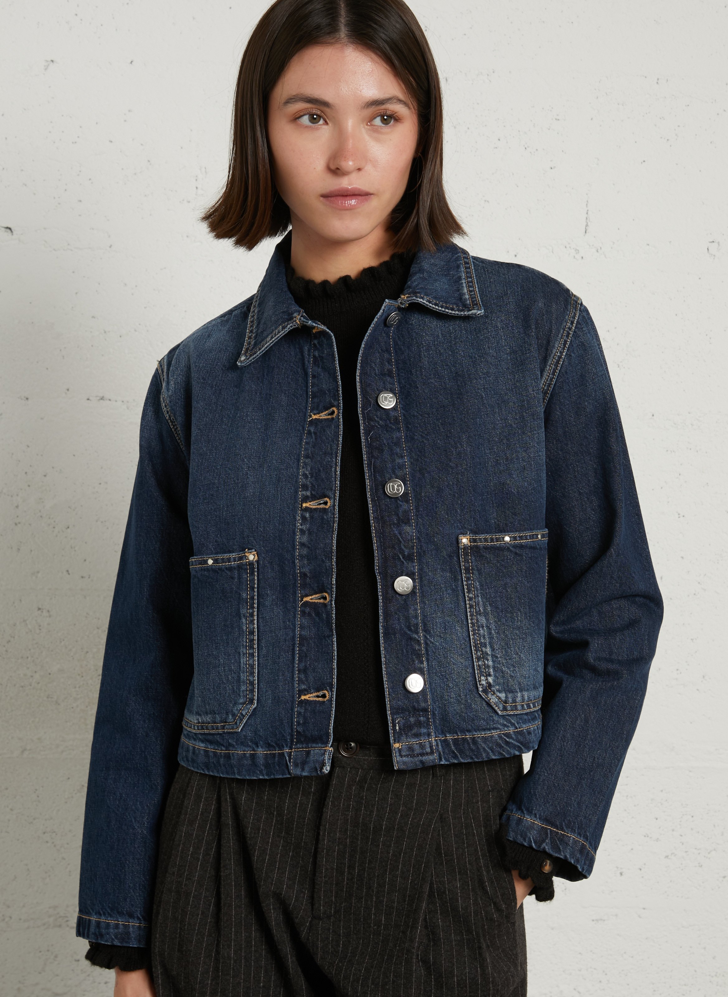 Denim jacket LE TEMPS DES CERISES Blue