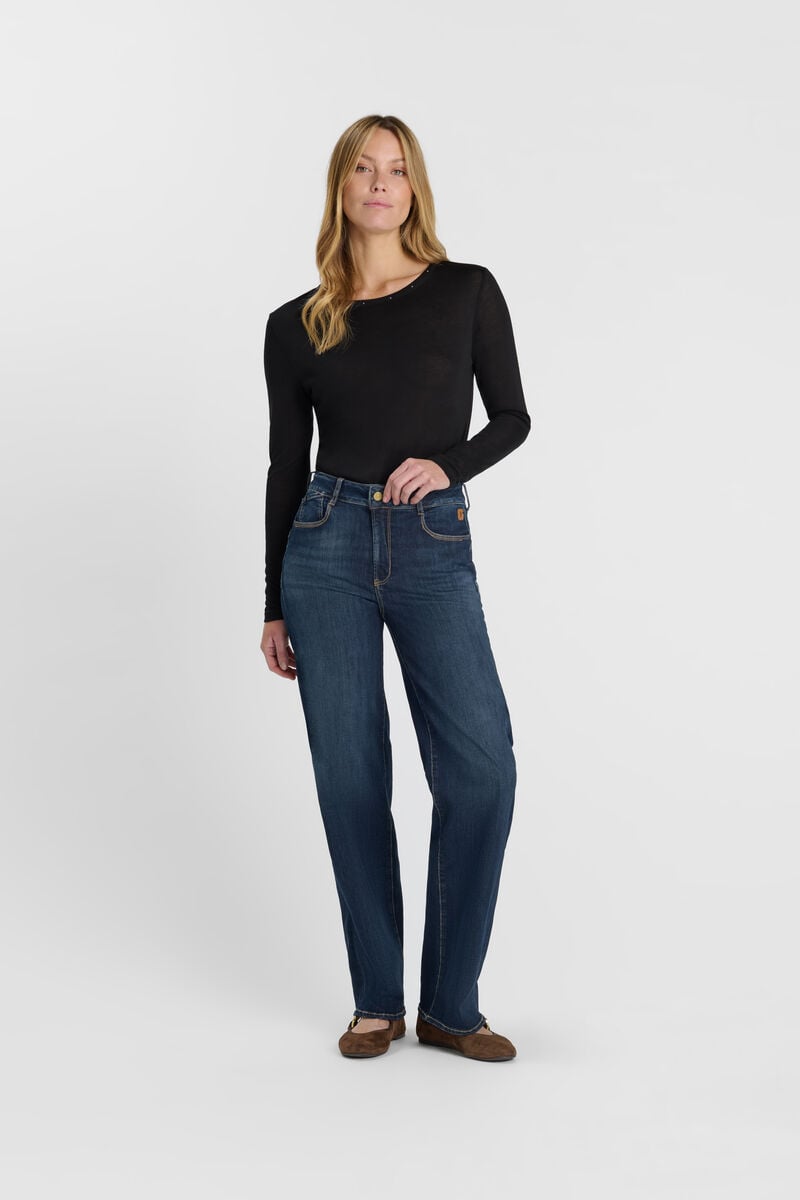 Loose jeans, wide leg, long length 34 LE TEMPS DES CERISES Blue