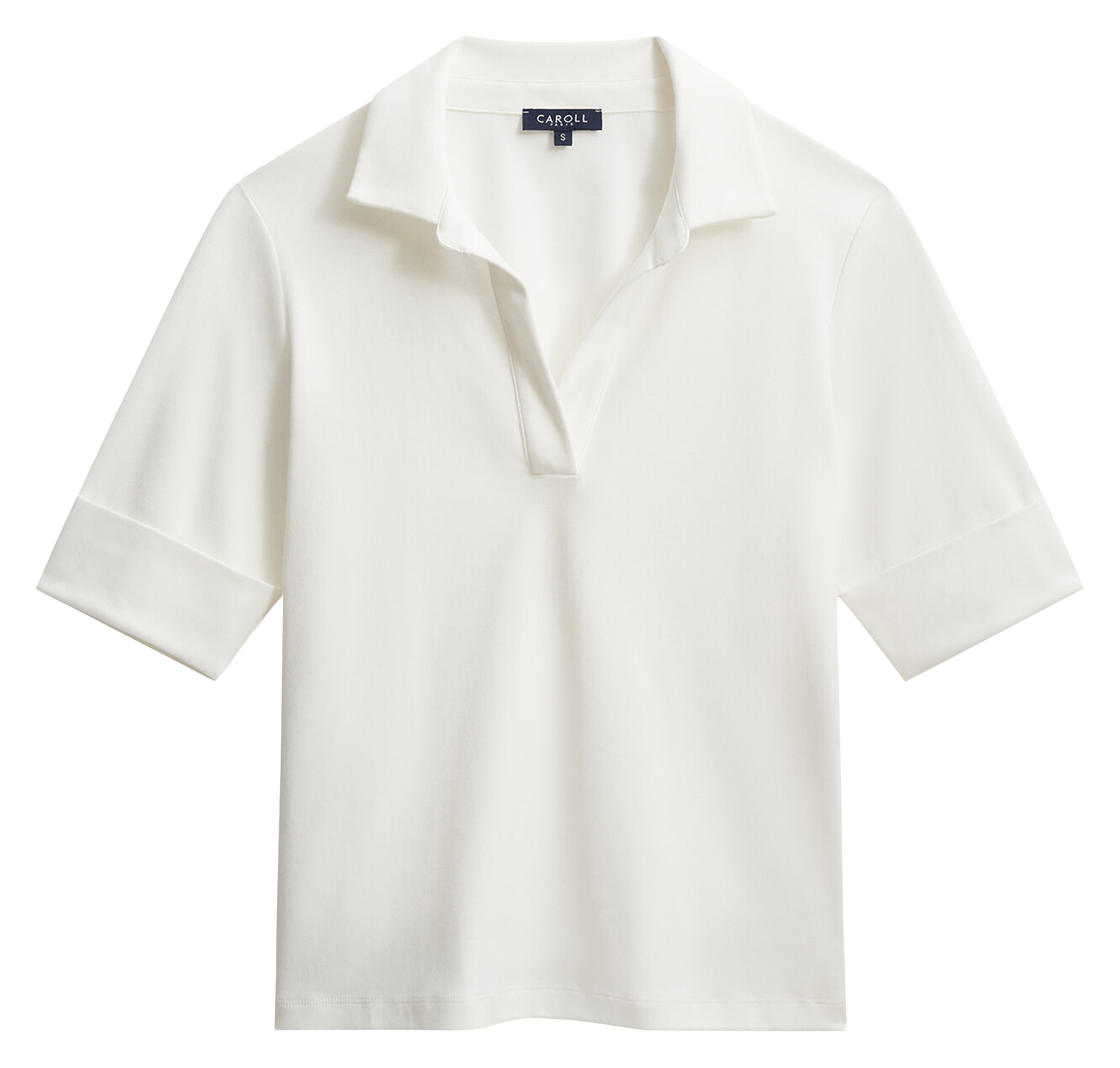 Polo droit en coton CAROLL Beige