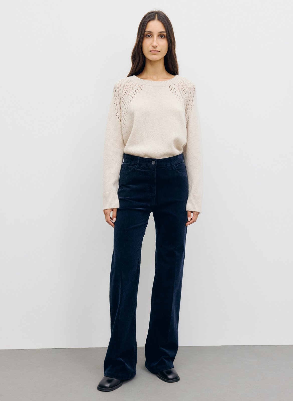 Weites Cord-Samt-Hose aus Baumwollmischung GERARD DAREL Blau
