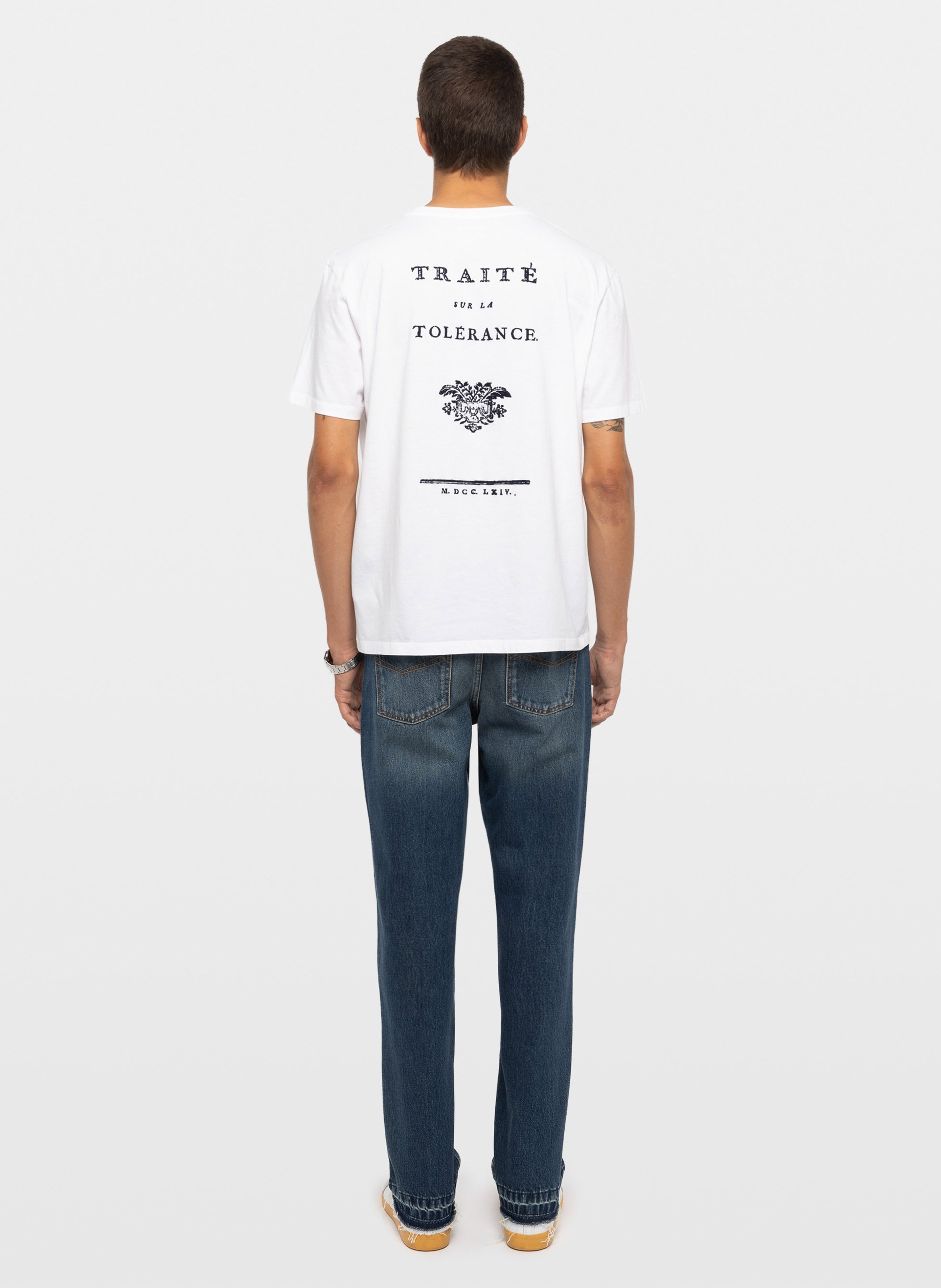 Gerader Baumwoll-T-Shirt ZADIG&VOLTAIRE Weiss