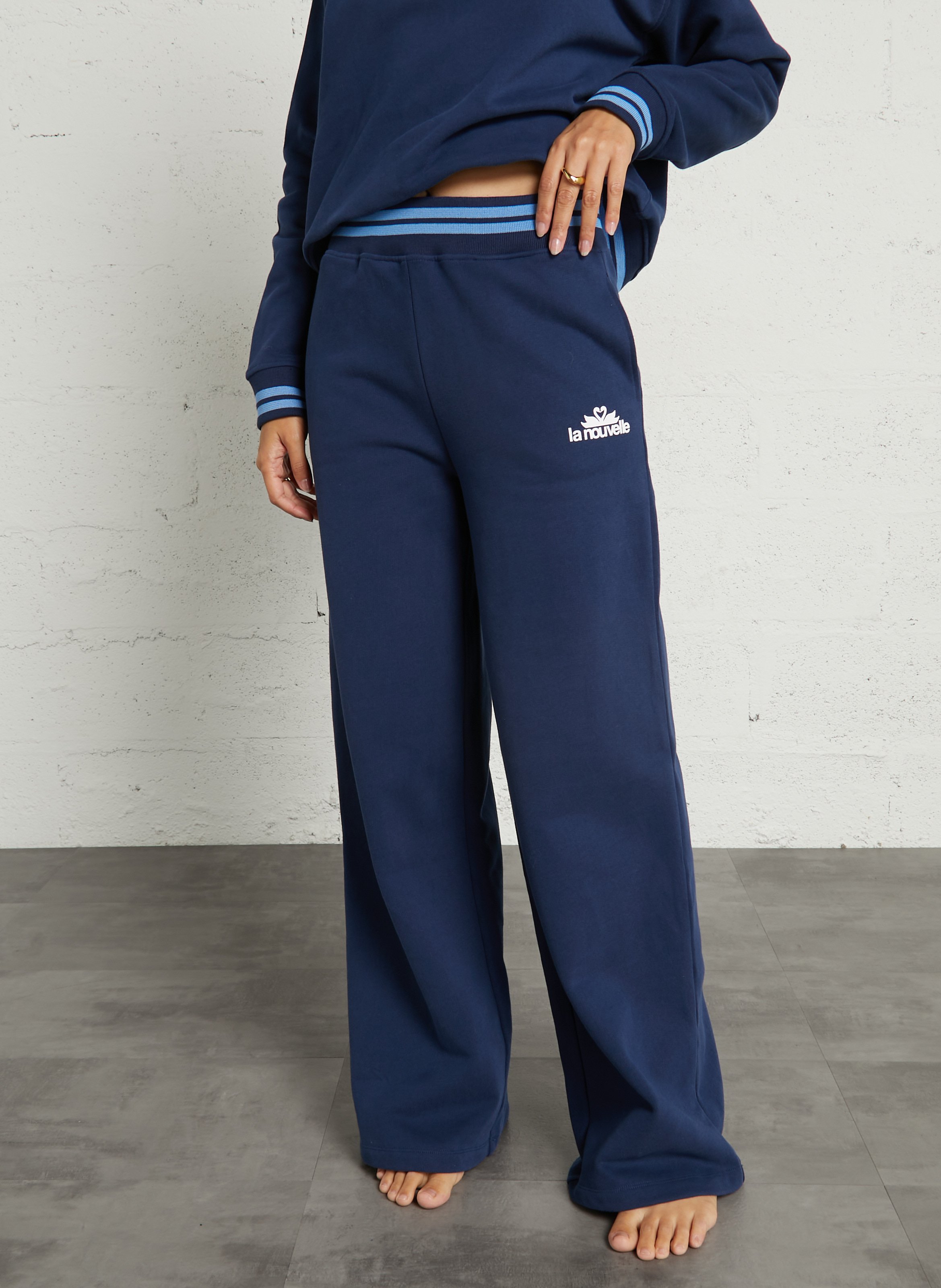 Große Bio-Baumwoll-Jogginghose LA NOUVELLE Blau
