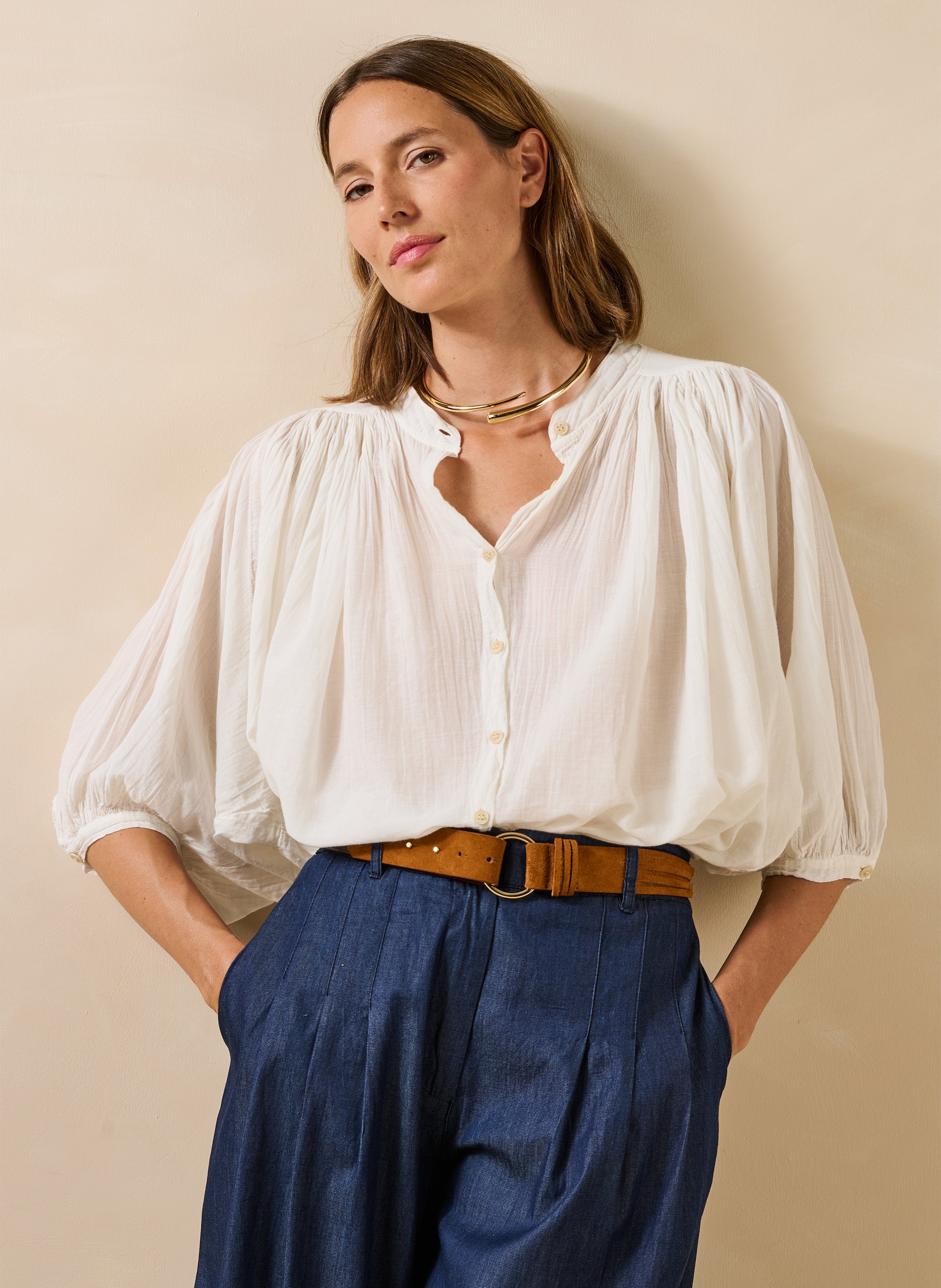 Chemise oversize en coton LA FEE MARABOUTEE