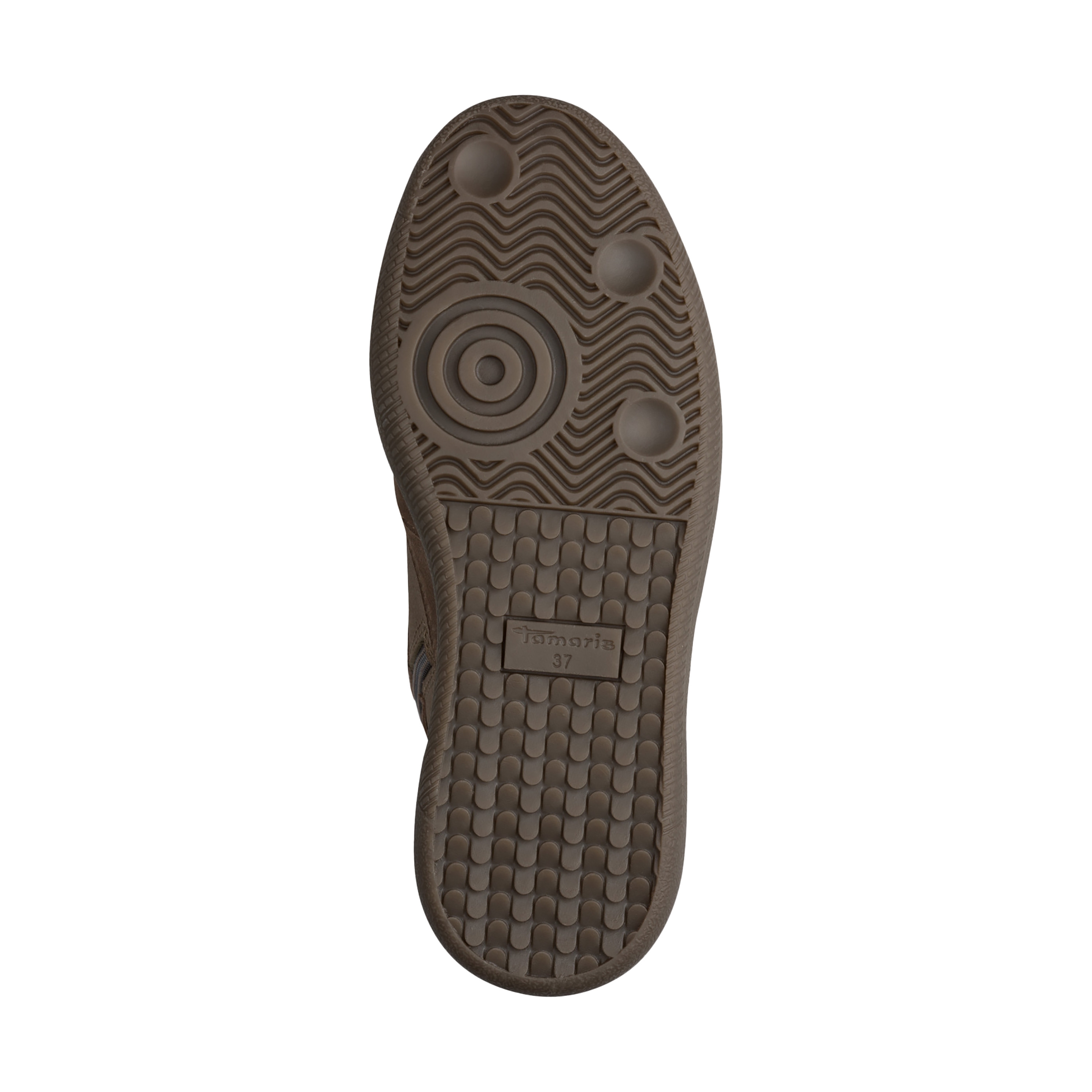 High-top leather sneakers TAMARIS Brown