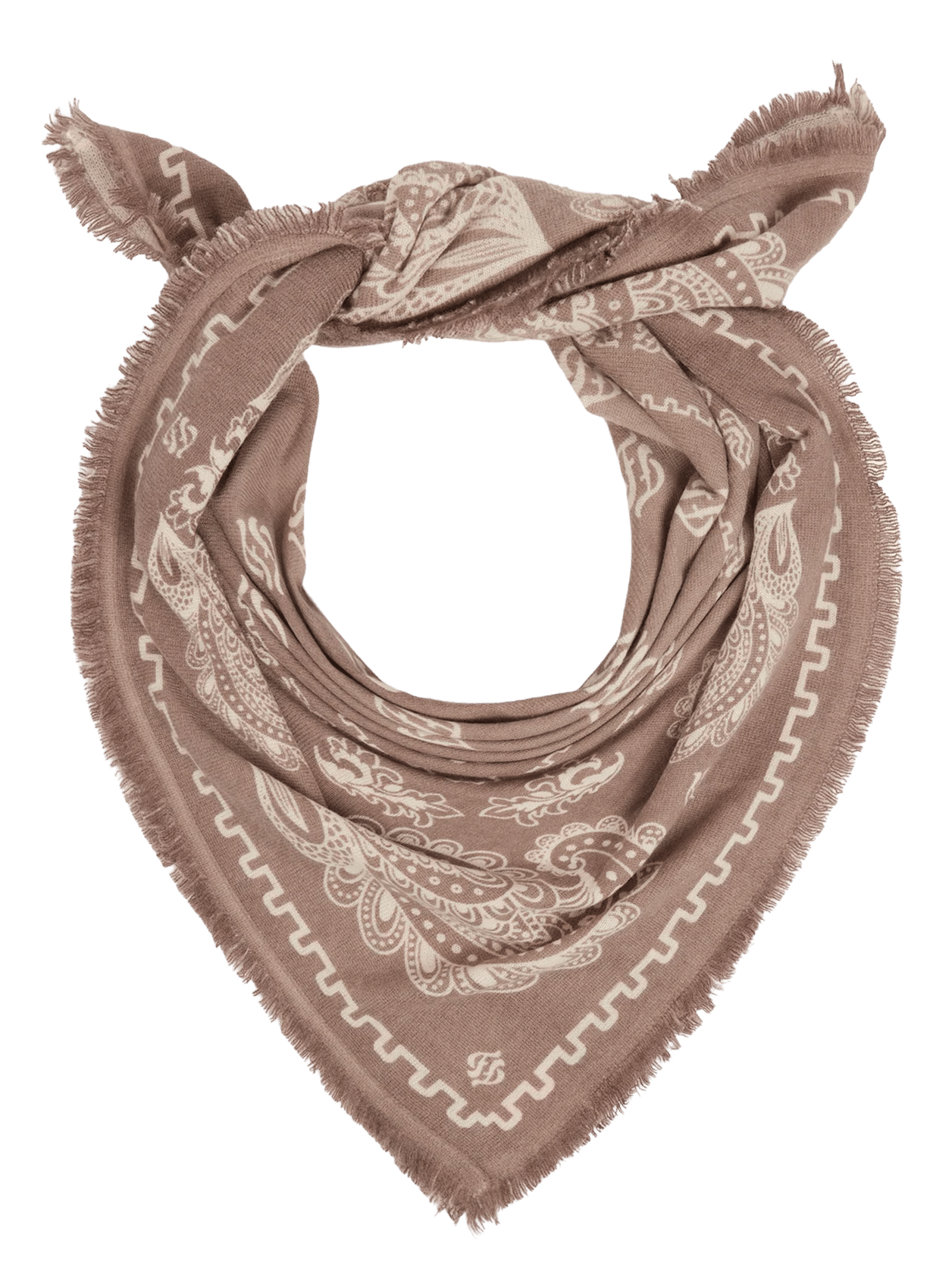 Foulard en cachemire imprimé FROM FUTURE Beige