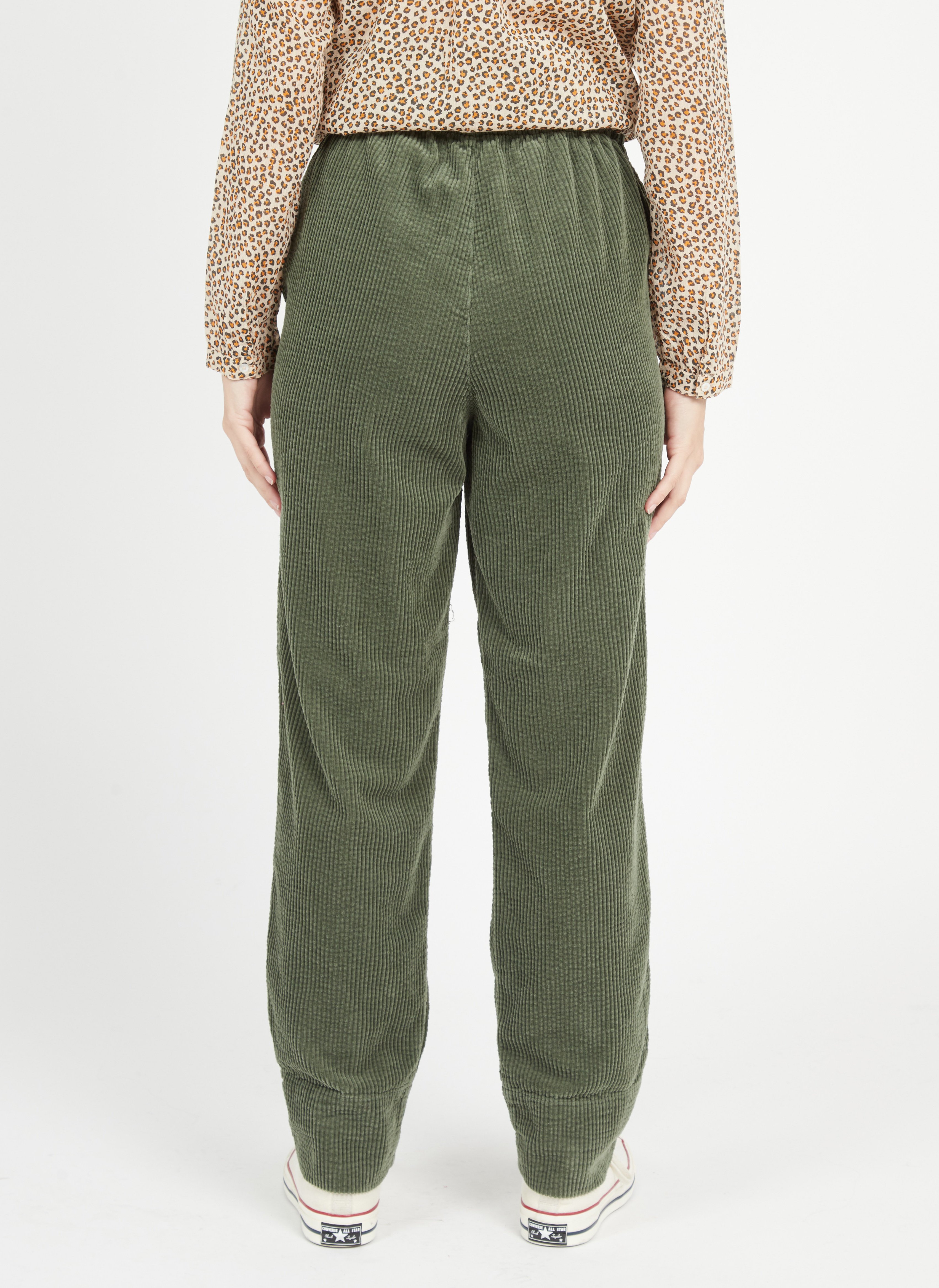 Pantalón recto de pana ACQUAVERDE Verde