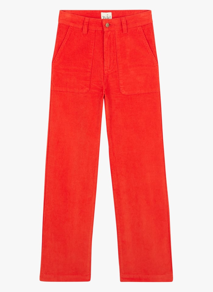 Red corduroy trousers 2024 womens