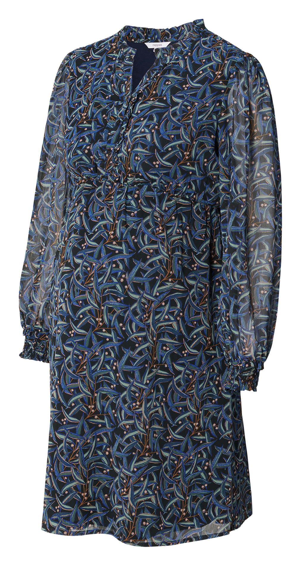 Short printed nursing dress NOPPIES Black