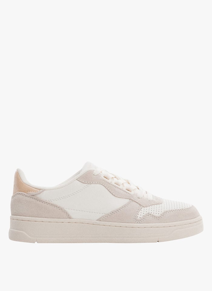 Basket basse en cuir m lang Blanc