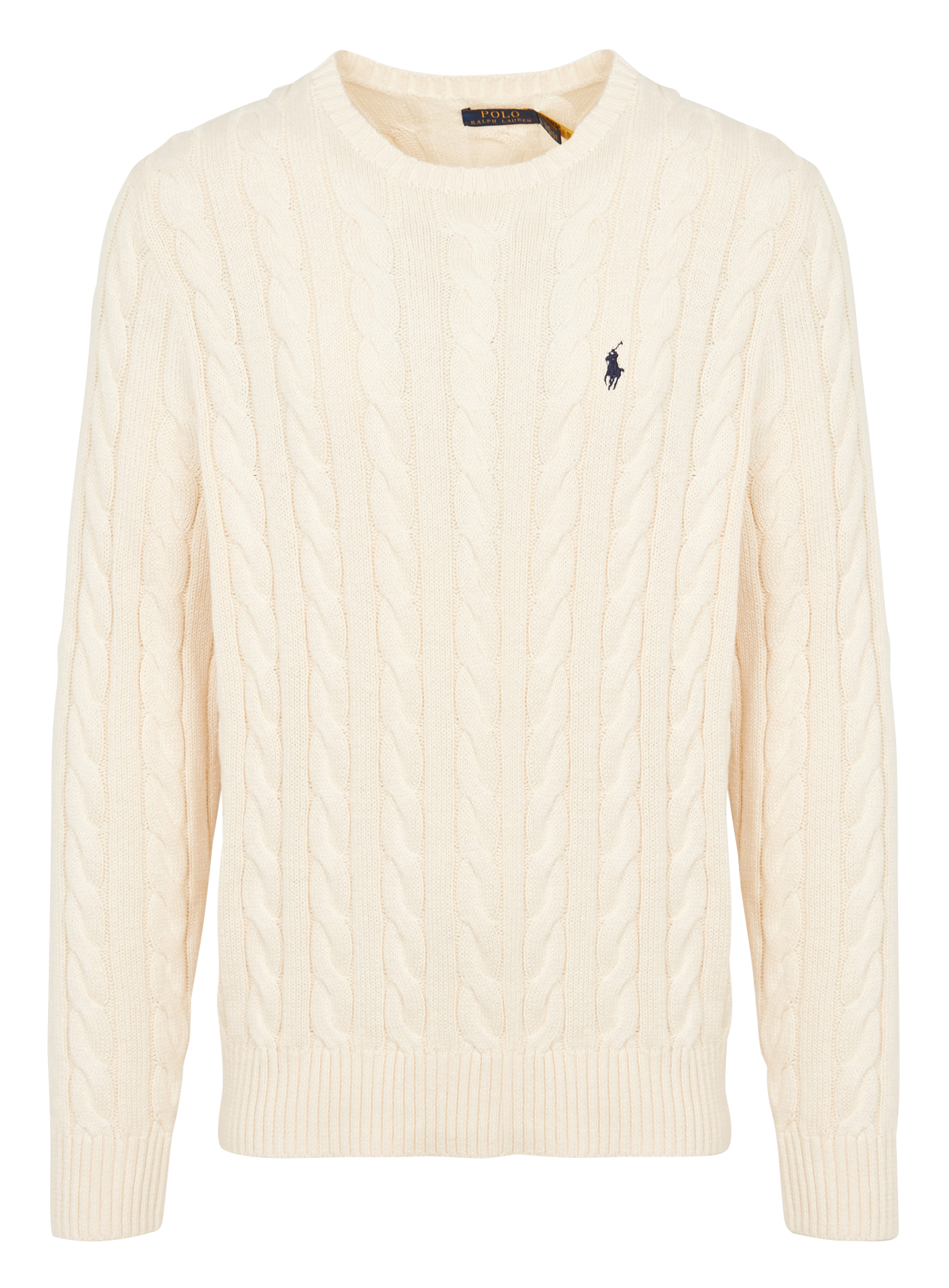 Pull col rond regular-fit en coton POLO RALPH LAUREN Beige