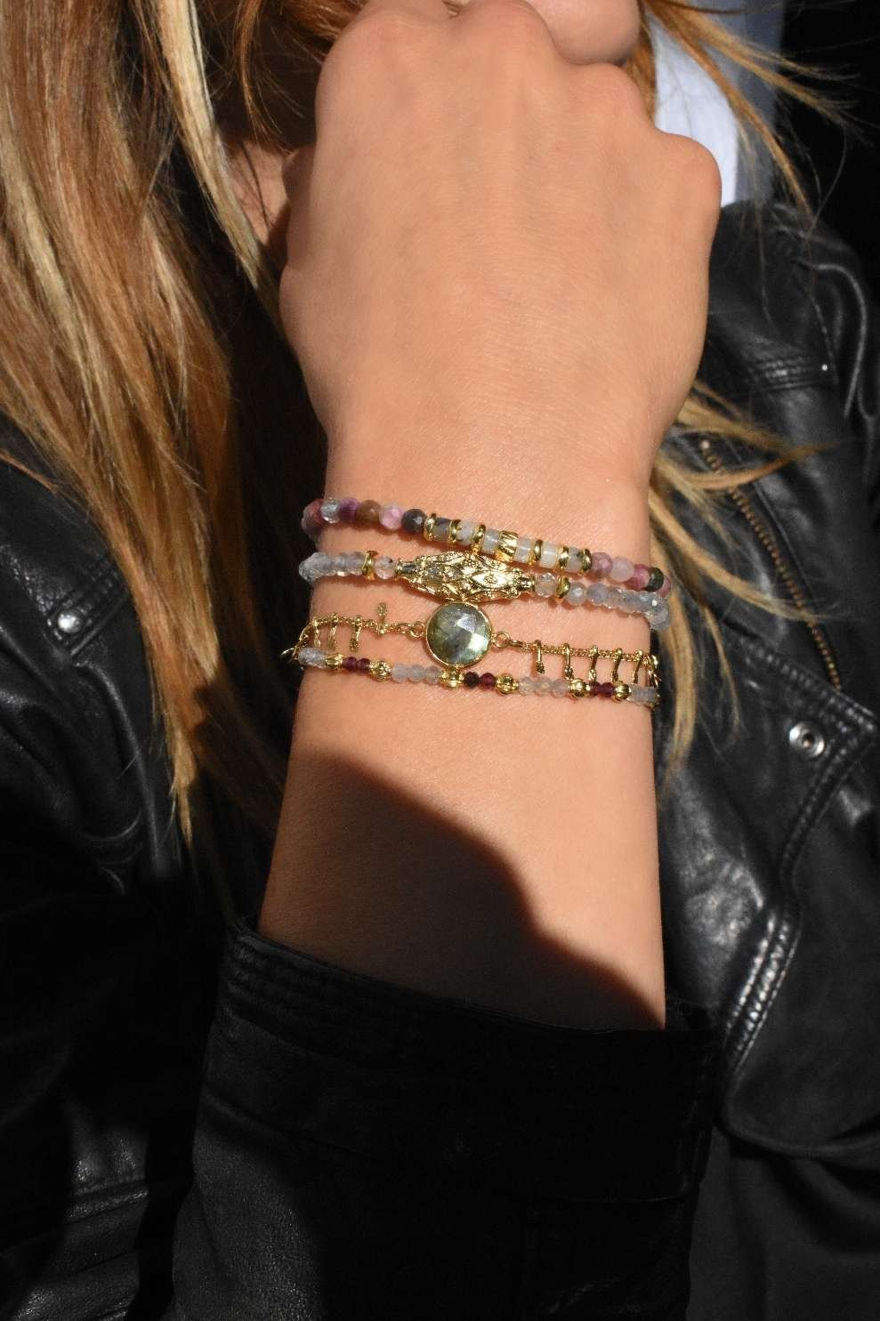 Tourmaline bracelet GINANDGER Multicolored