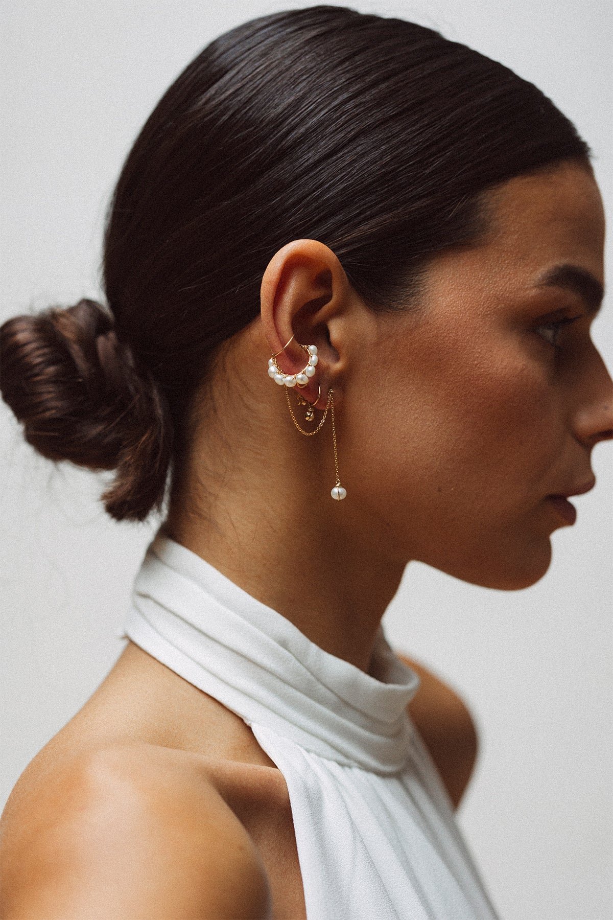 Earring with pearl YAY White