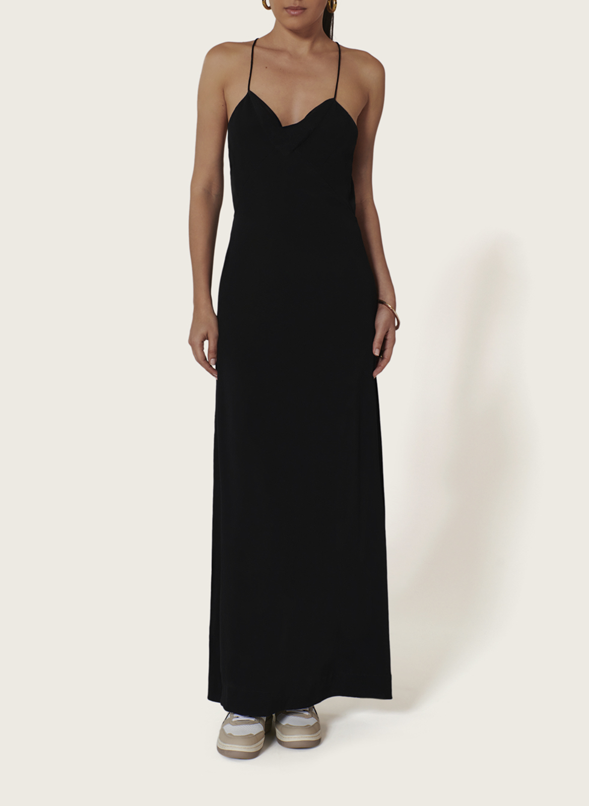 Lange jurk met V-hals KARMA KOMA