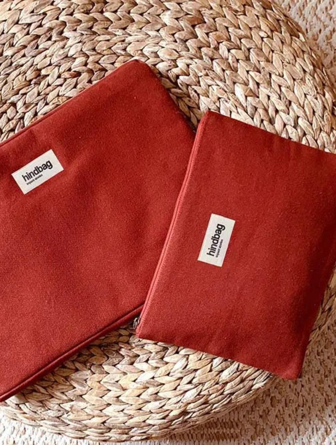 Pochette ema éponge bleu nuage HINDBAG Rouge