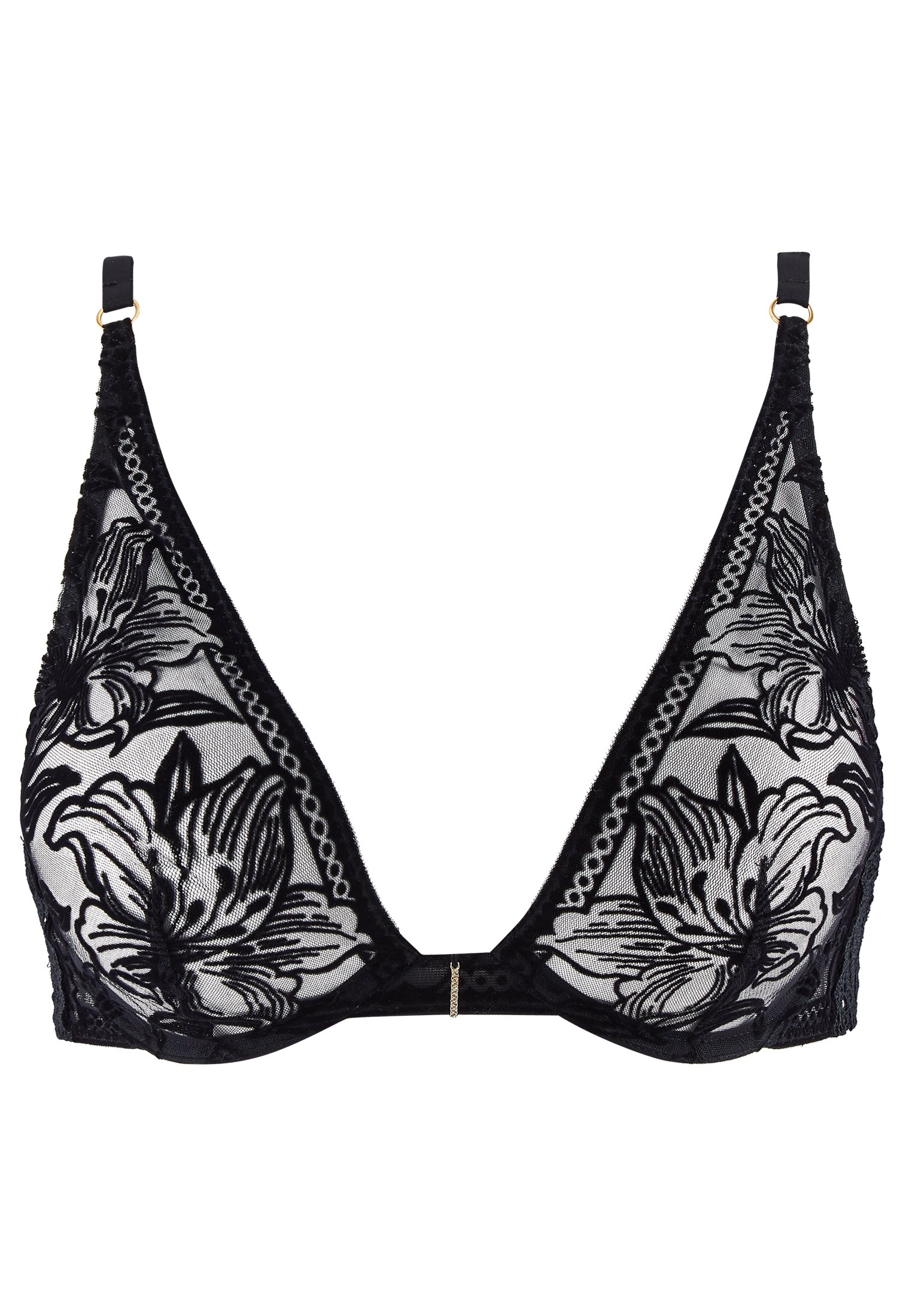 A la Folie kohl black underwired triangle bra AUBADE Black