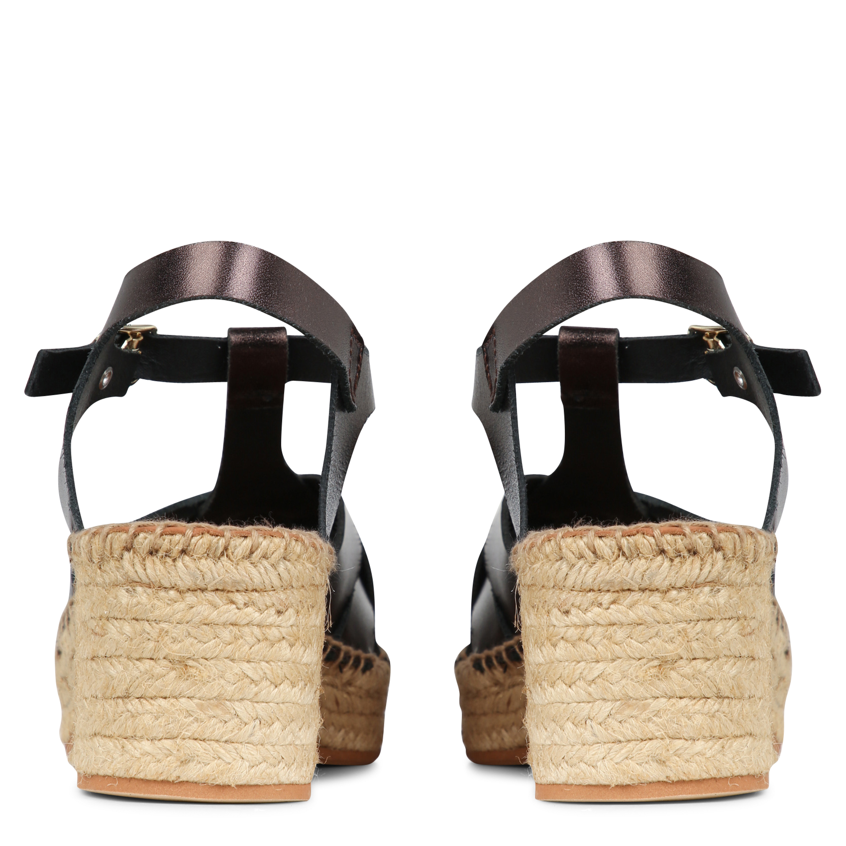 Espadrilles van leer NAGUISA Bruin