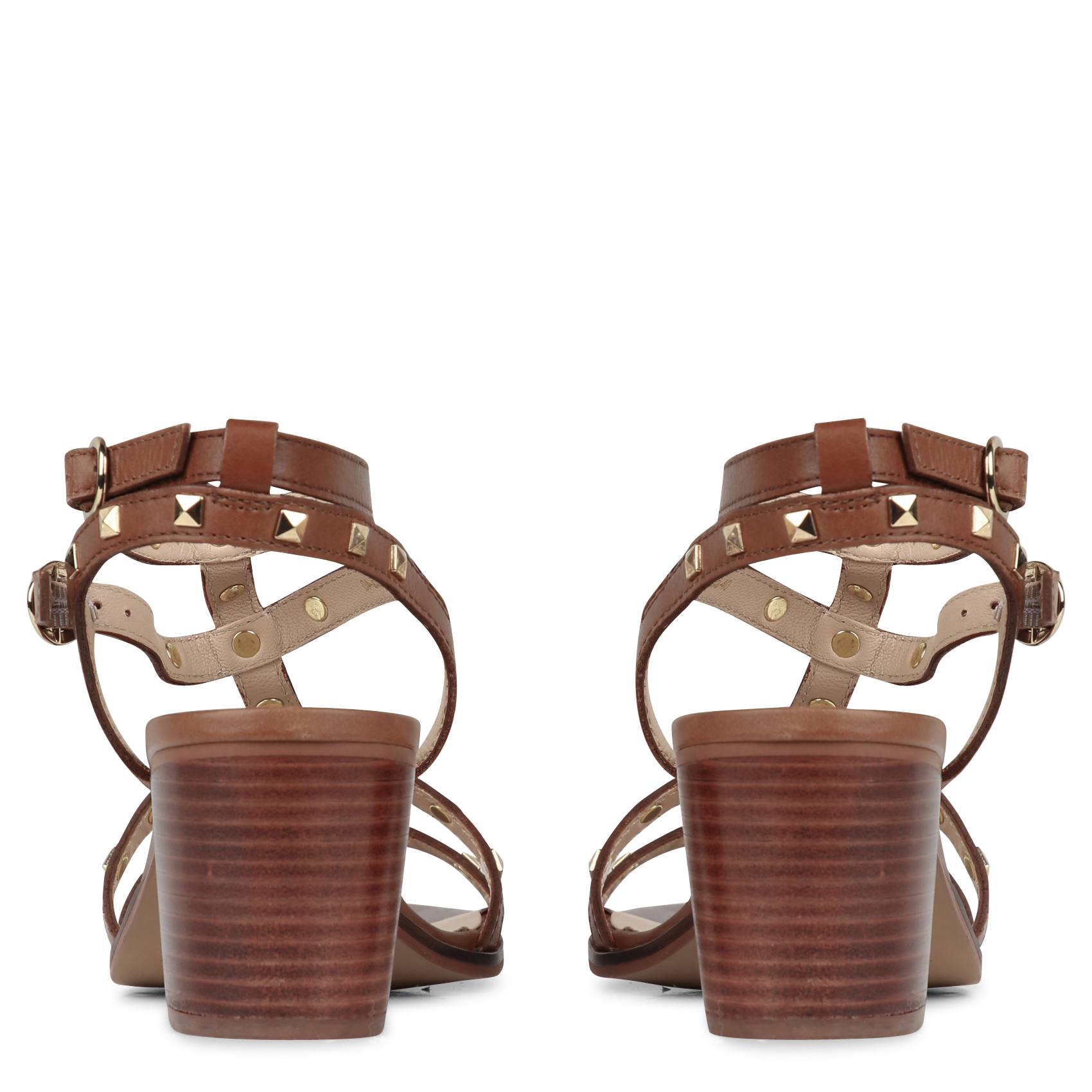 Studded open-toe high heel sandals LES TROPEZIENNES PAR M.BELARBI Brown