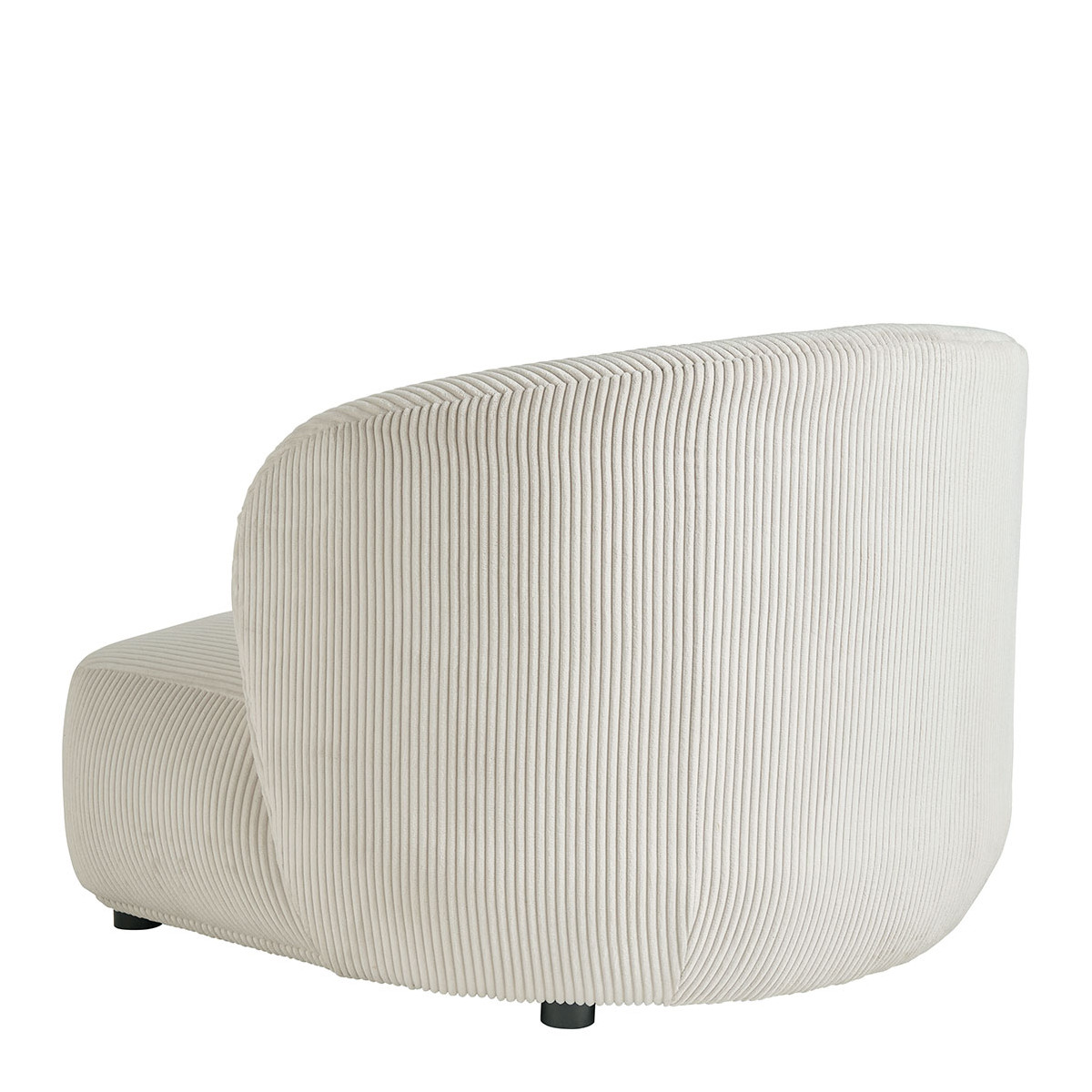 Large corduroy Lisette armchair - cream BLANC D'IVOIRE Beige
