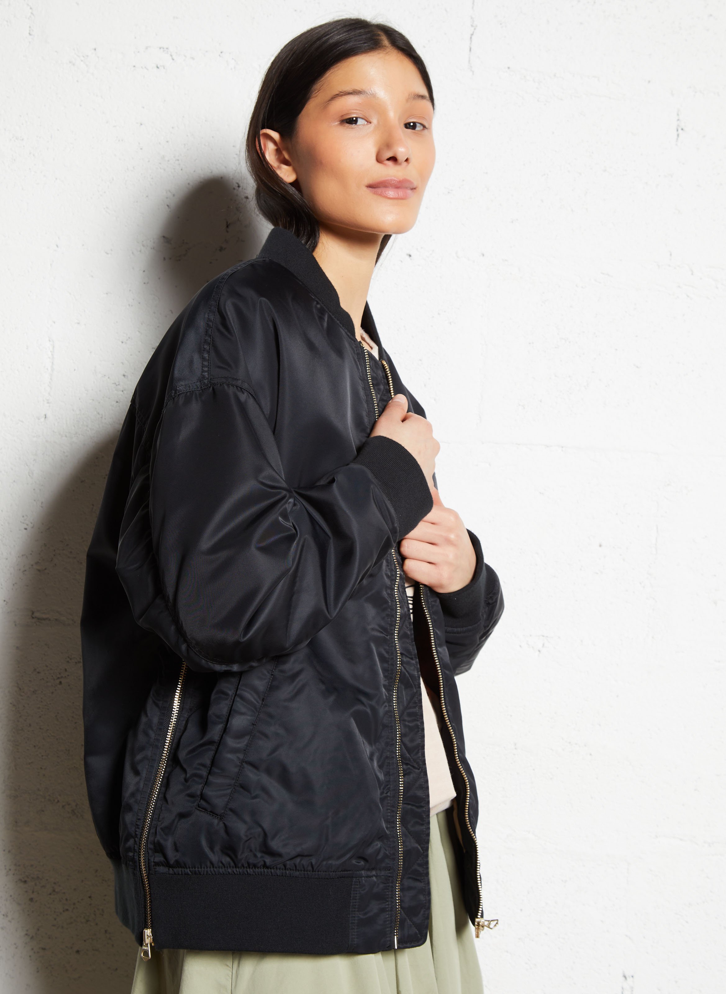 Veste col teddy  SCHOTT Noir