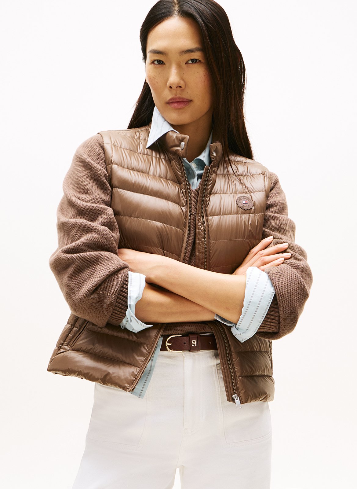 Doudoue col rond TOMMY HILFIGER Marron