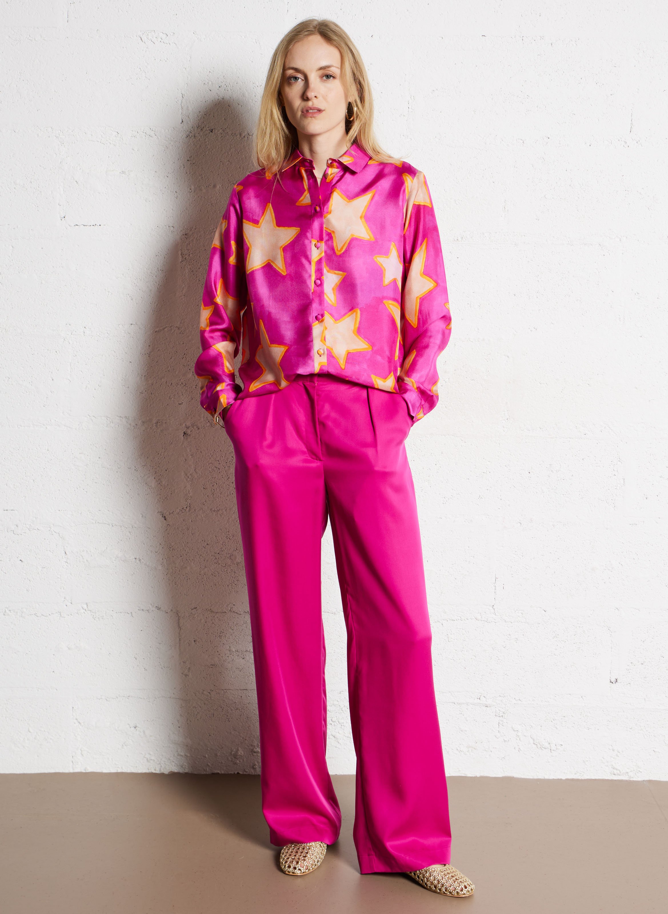 Wide trousers ELISE CHALMIN Pink