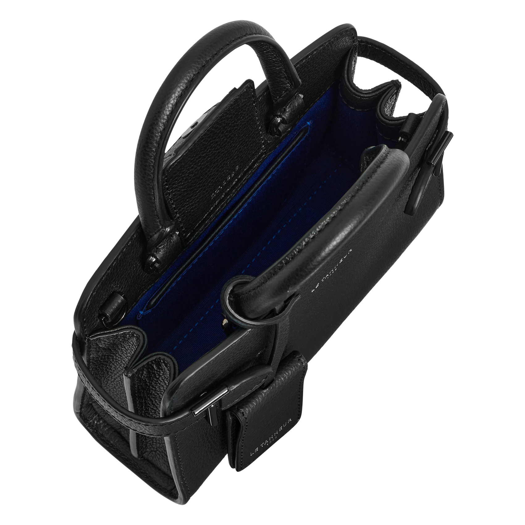 Sac bandoulière en cuir grainé LE TANNEUR Noir