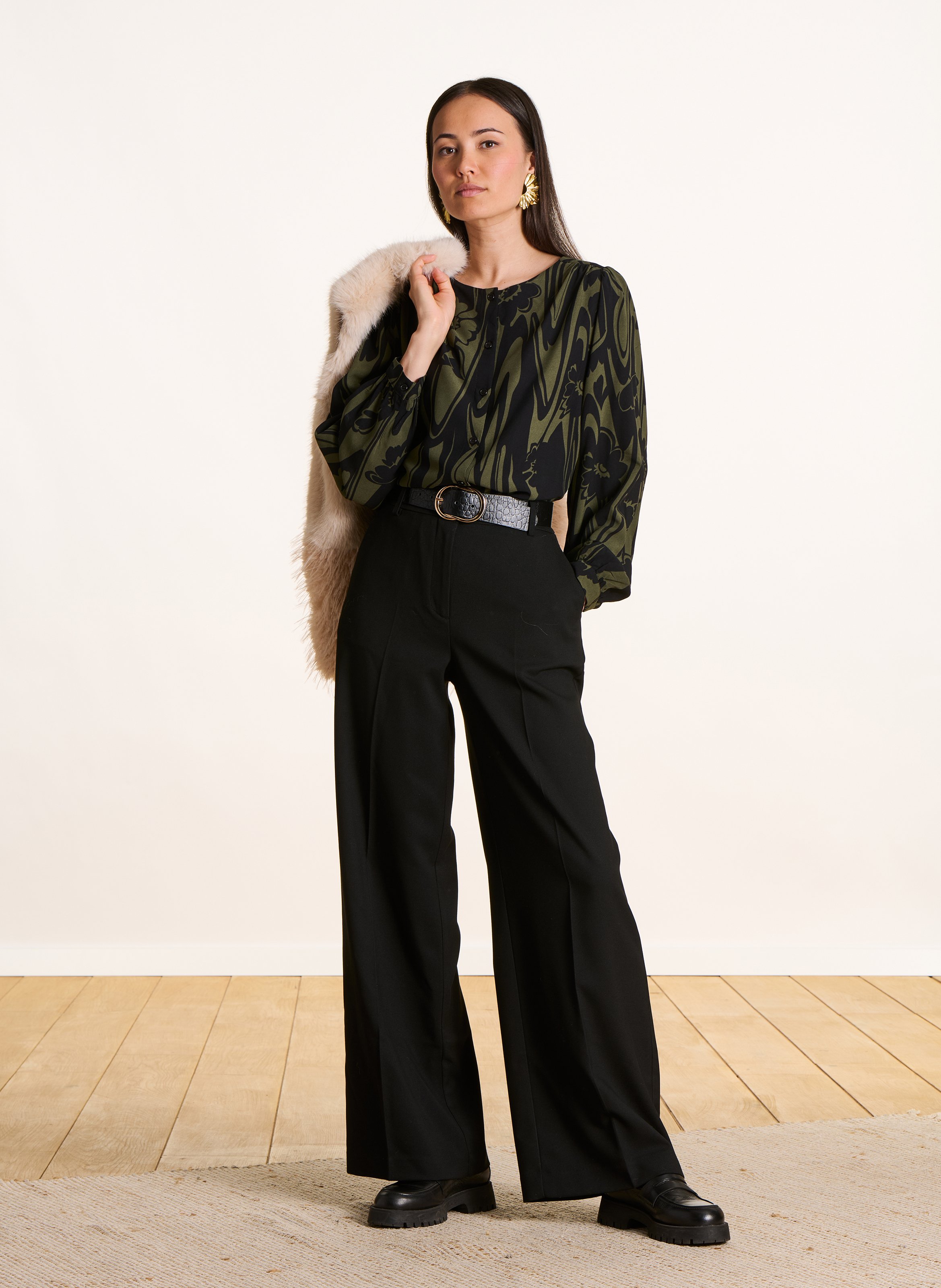 Straight round-neck shirt LA FEE MARABOUTEE Multicolored