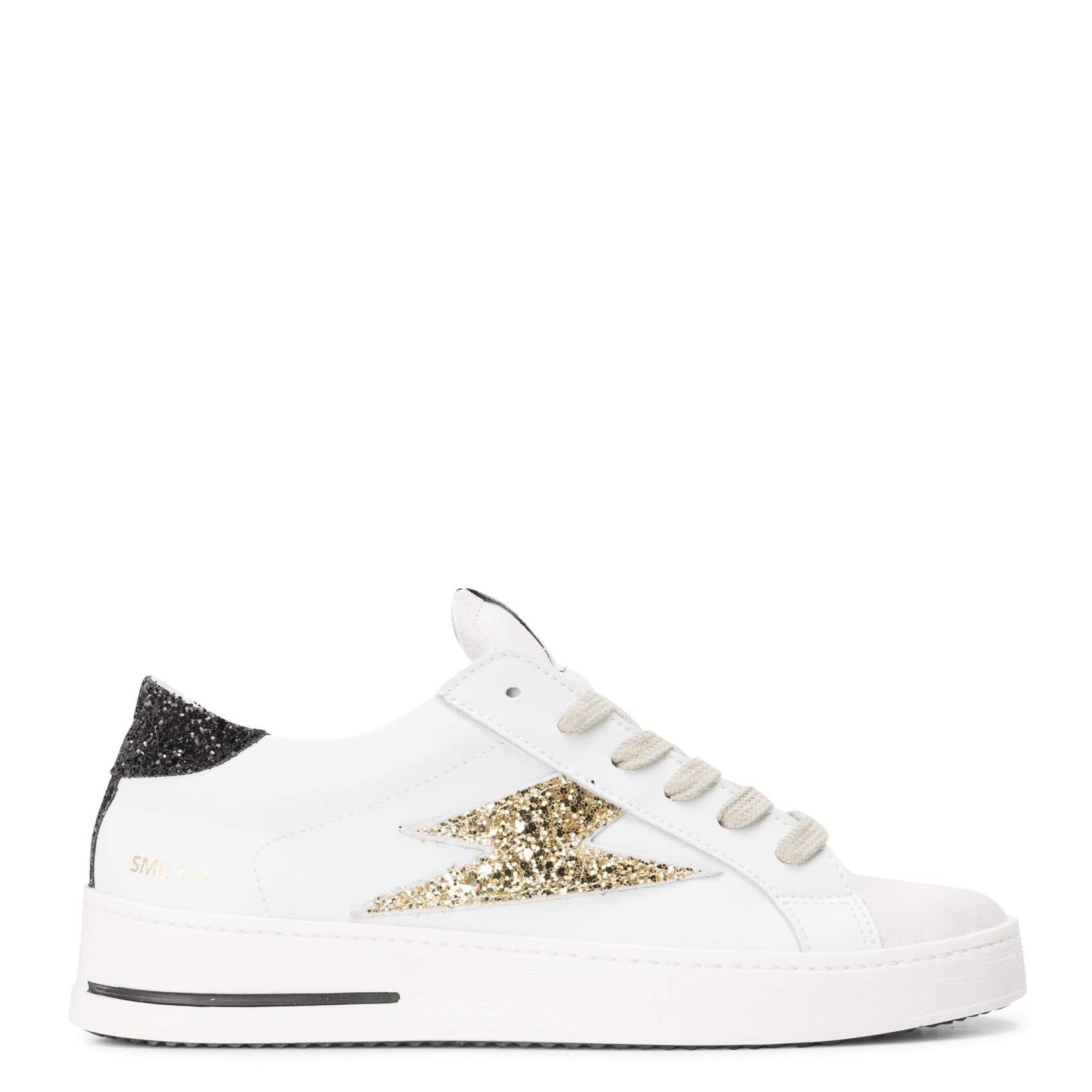 Low-top sneakers in mixed leather SEMERDJIAN - SMR White