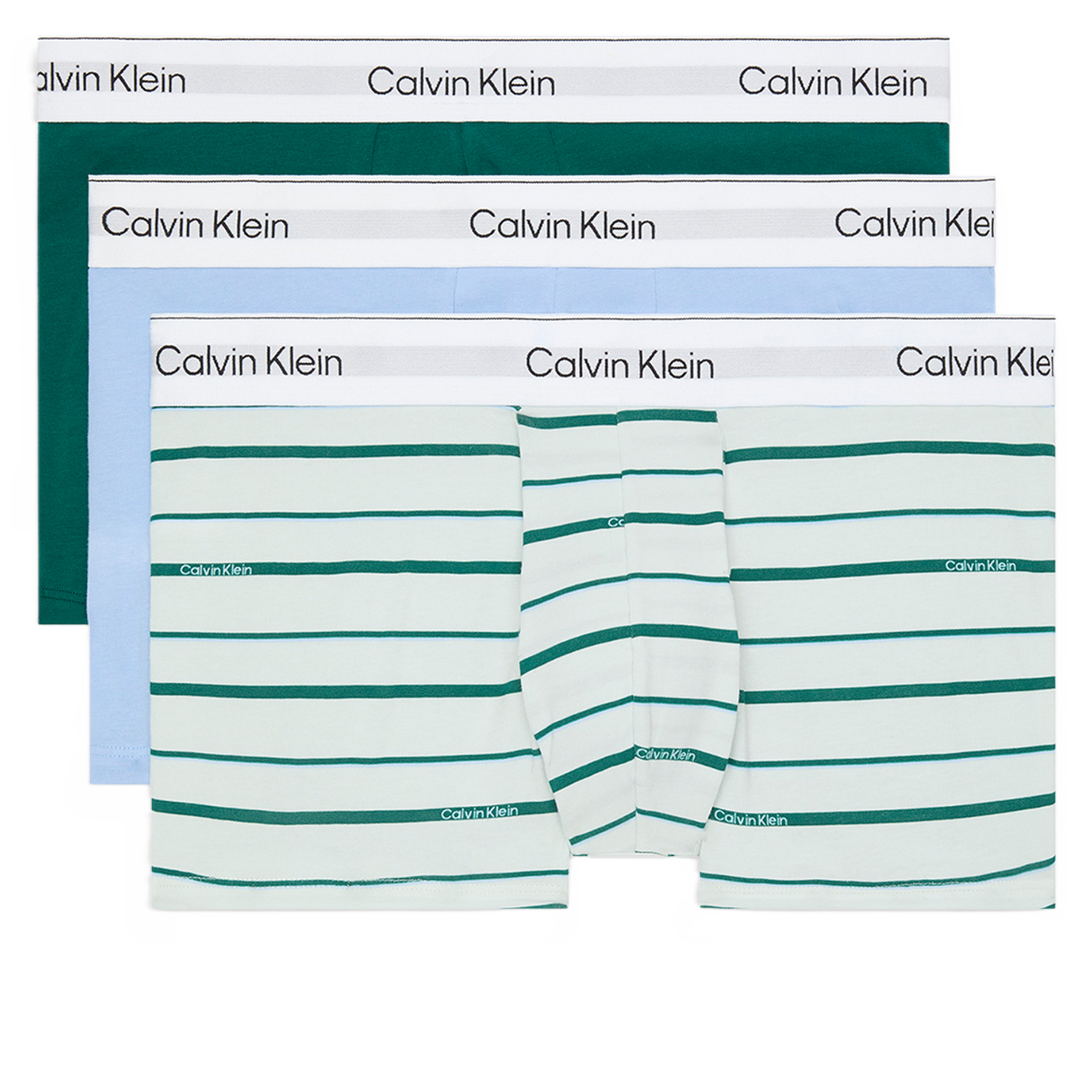 3er-Pack Boxershorts aus Baumwoll-Mix CALVIN KLEIN UNDERWEAR Grun