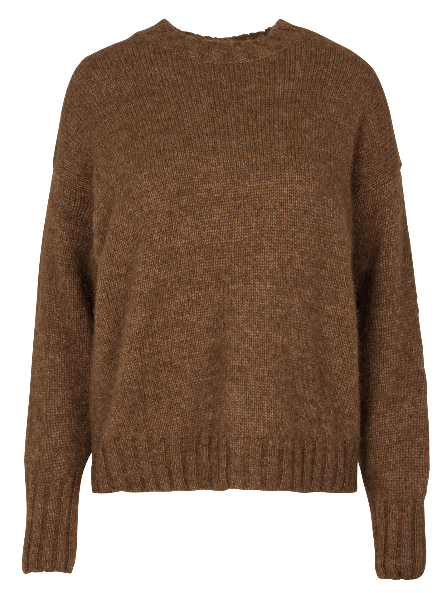Pull oversize col montant en laine MASSCOB Marron