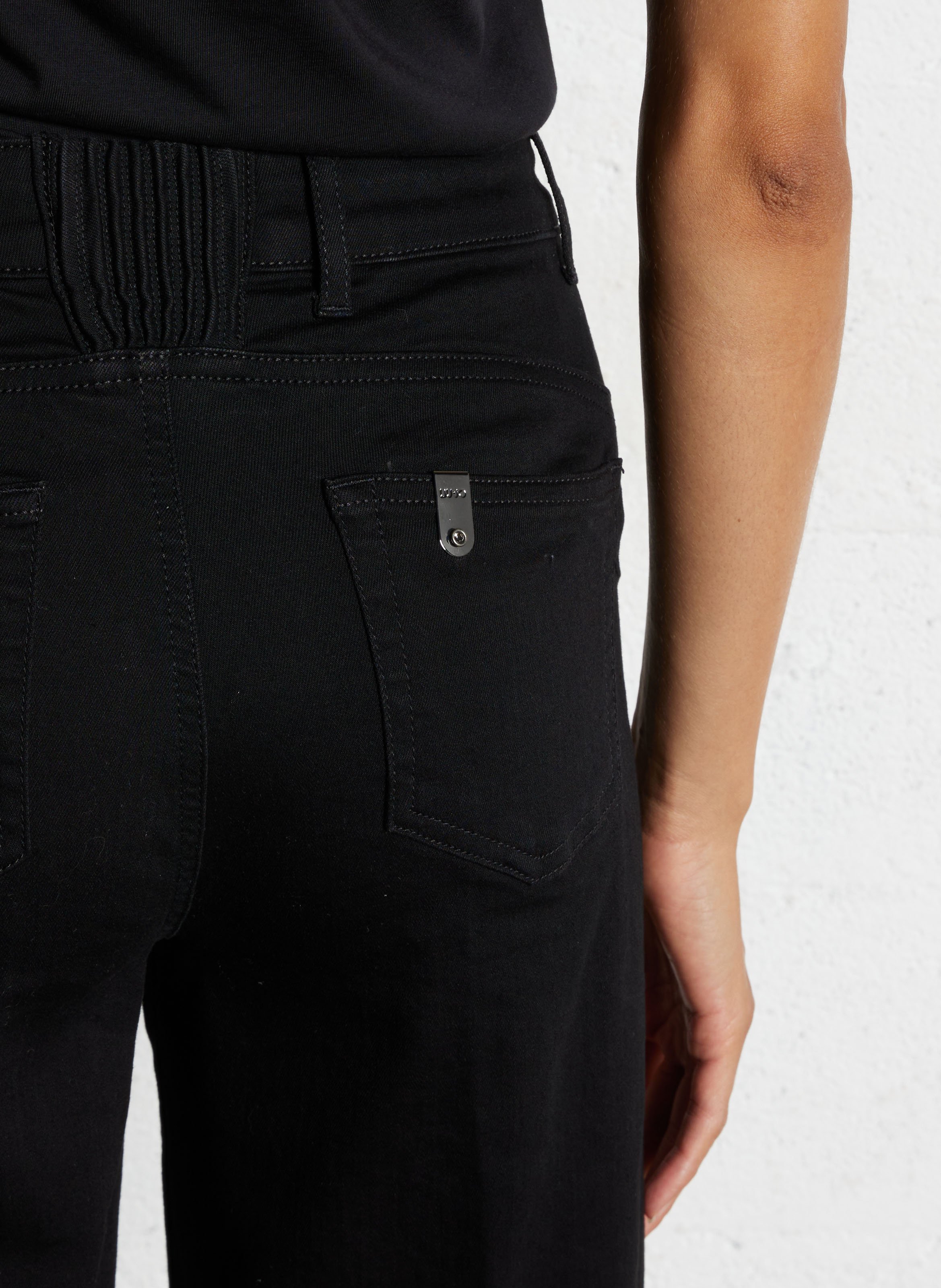 Farbige Straight Cut Jeans mit 5 Taschen LIU JO Schwarz