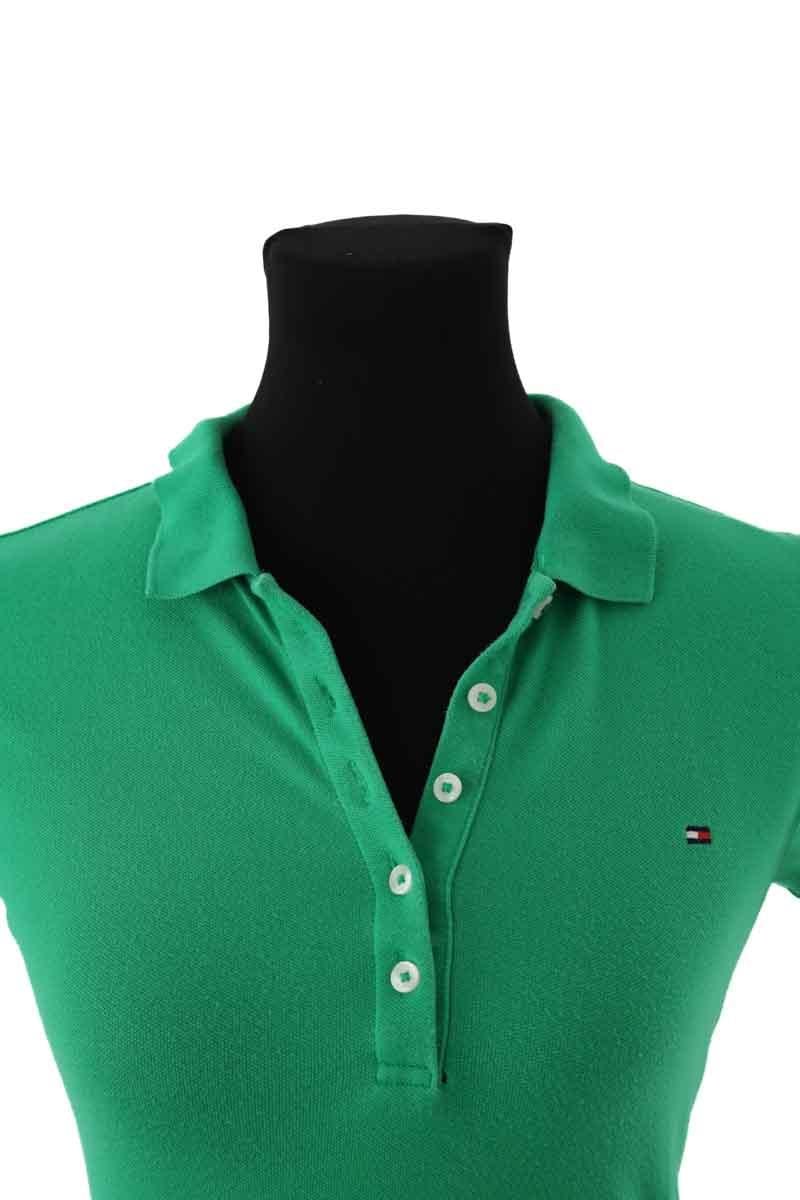 Cotton polo shirt TOMMY HILFIGER - SECONDE MAIN Green