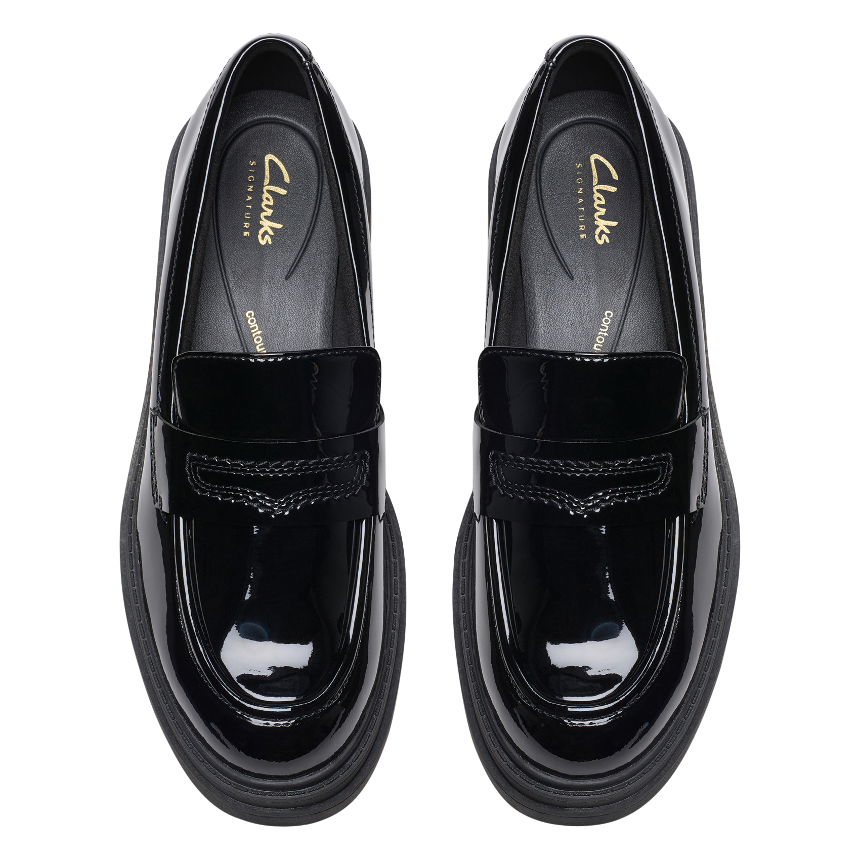 Lakleren loafers CLARKS Zwart