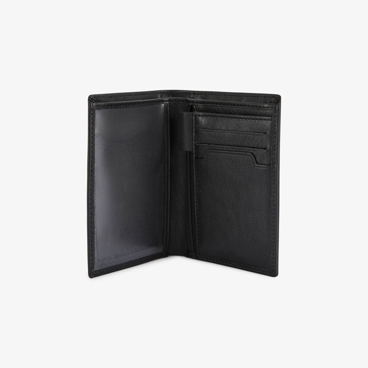 Leather wallet with embossed logo SERGE BLANCO Black