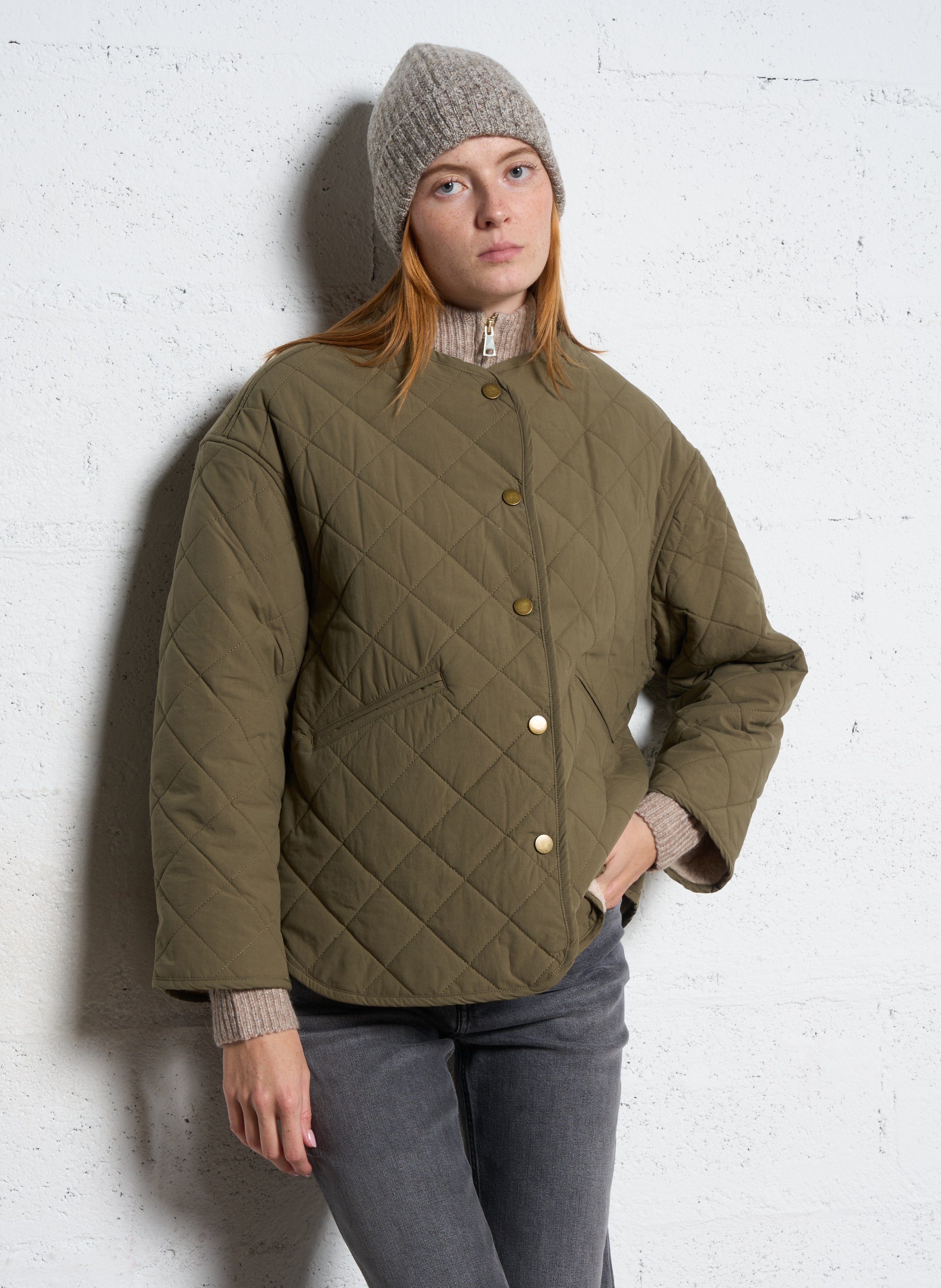 Oversize Rundhalsausschnitt Baumwolljacke THE KORNER