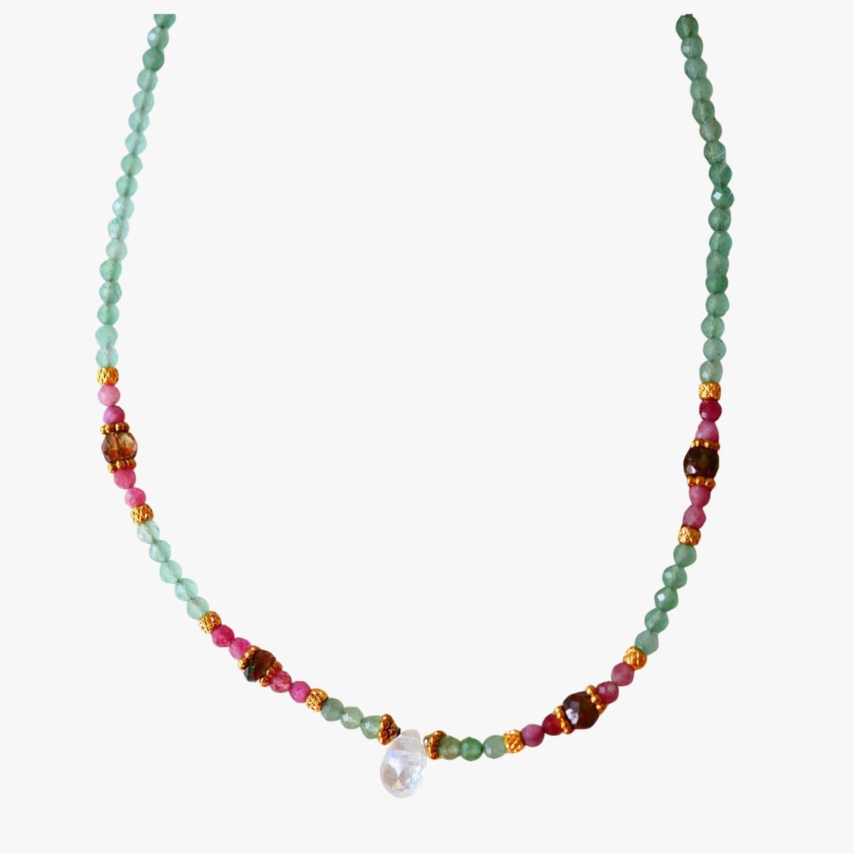 Aventurine necklace GINANDGER Green