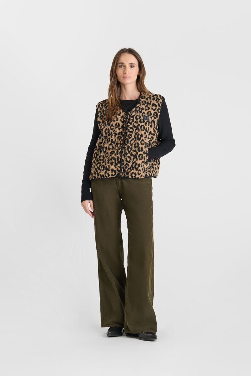 Veste sans manches LE TEMPS DES CERISES Marron