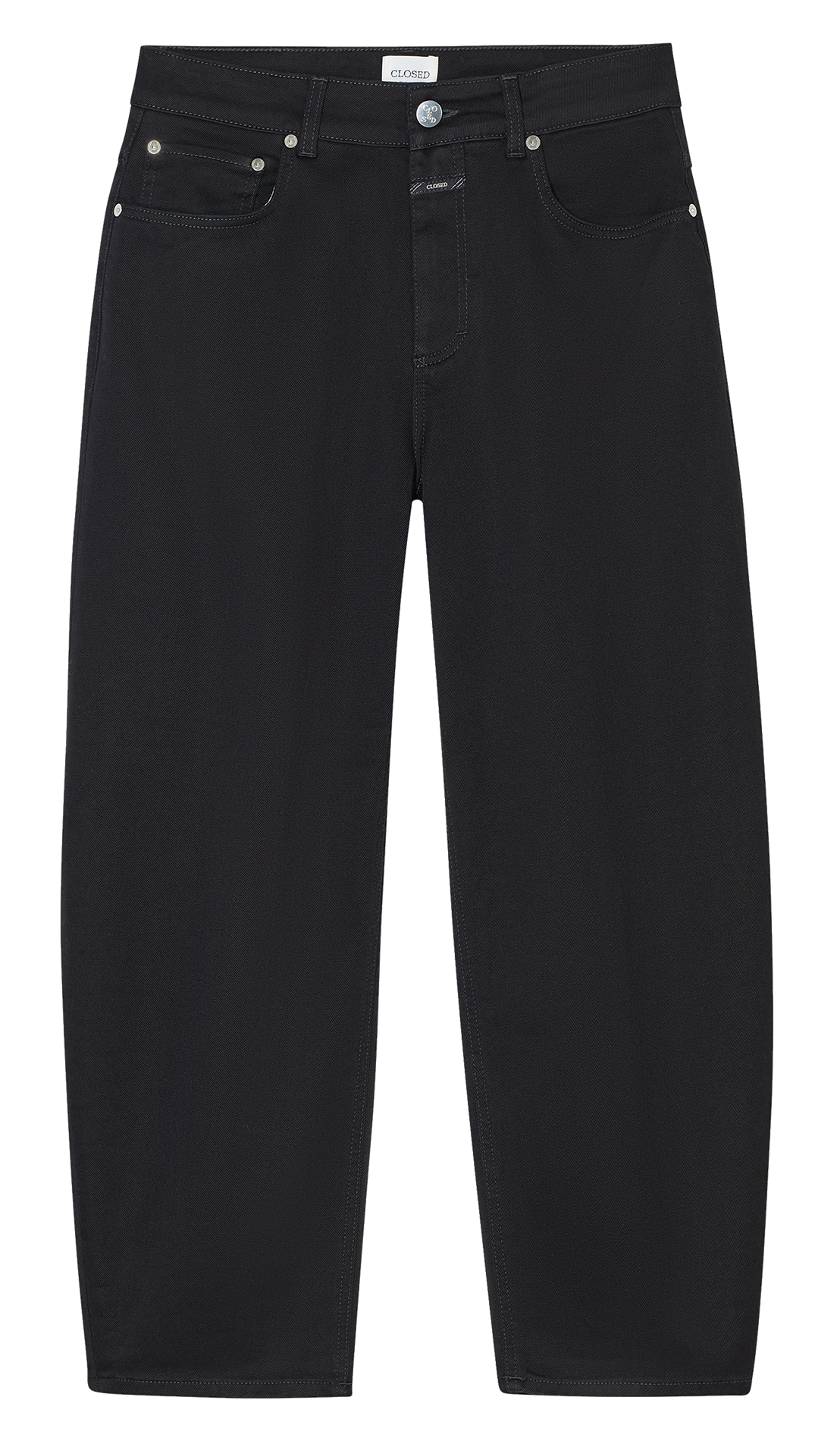 Plain high-waisted balloon jeans CLOSED Black