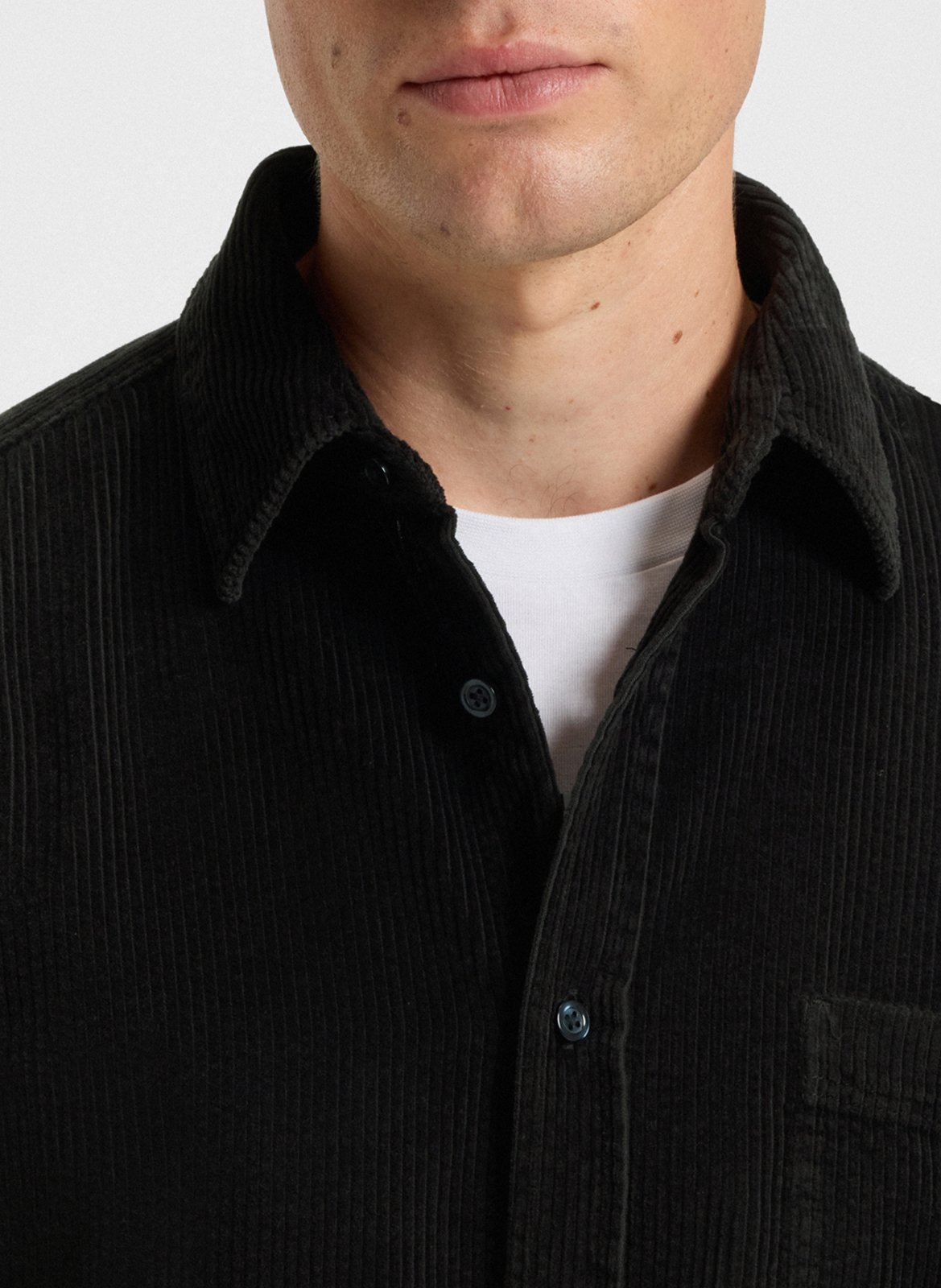 Chemise col classique manches contrastantes en coton BOSS Black