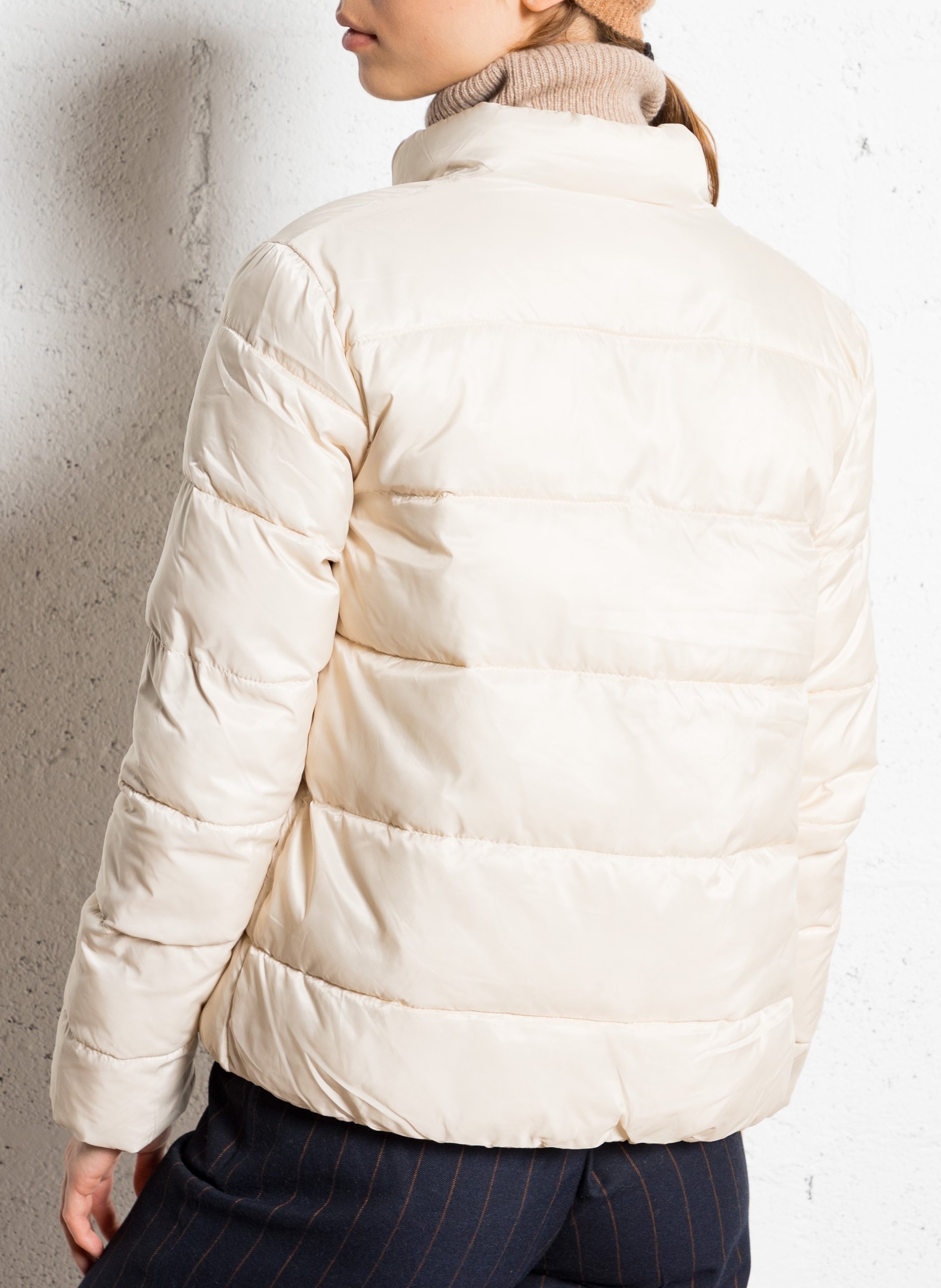 Quilted straight down jacket MAISON 123 White