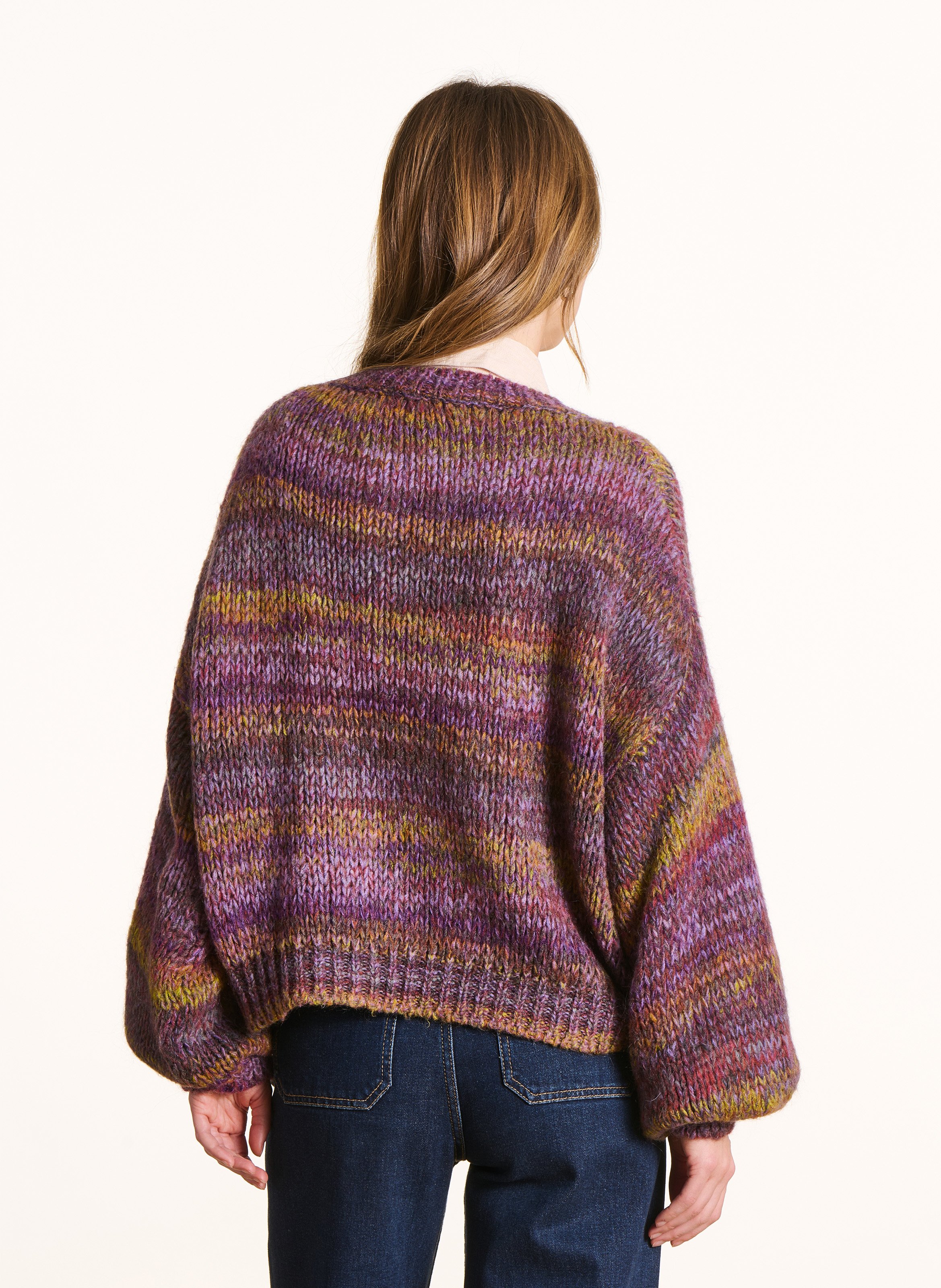 Trui met opstaande kraag LA FEE MARABOUTEE Violet