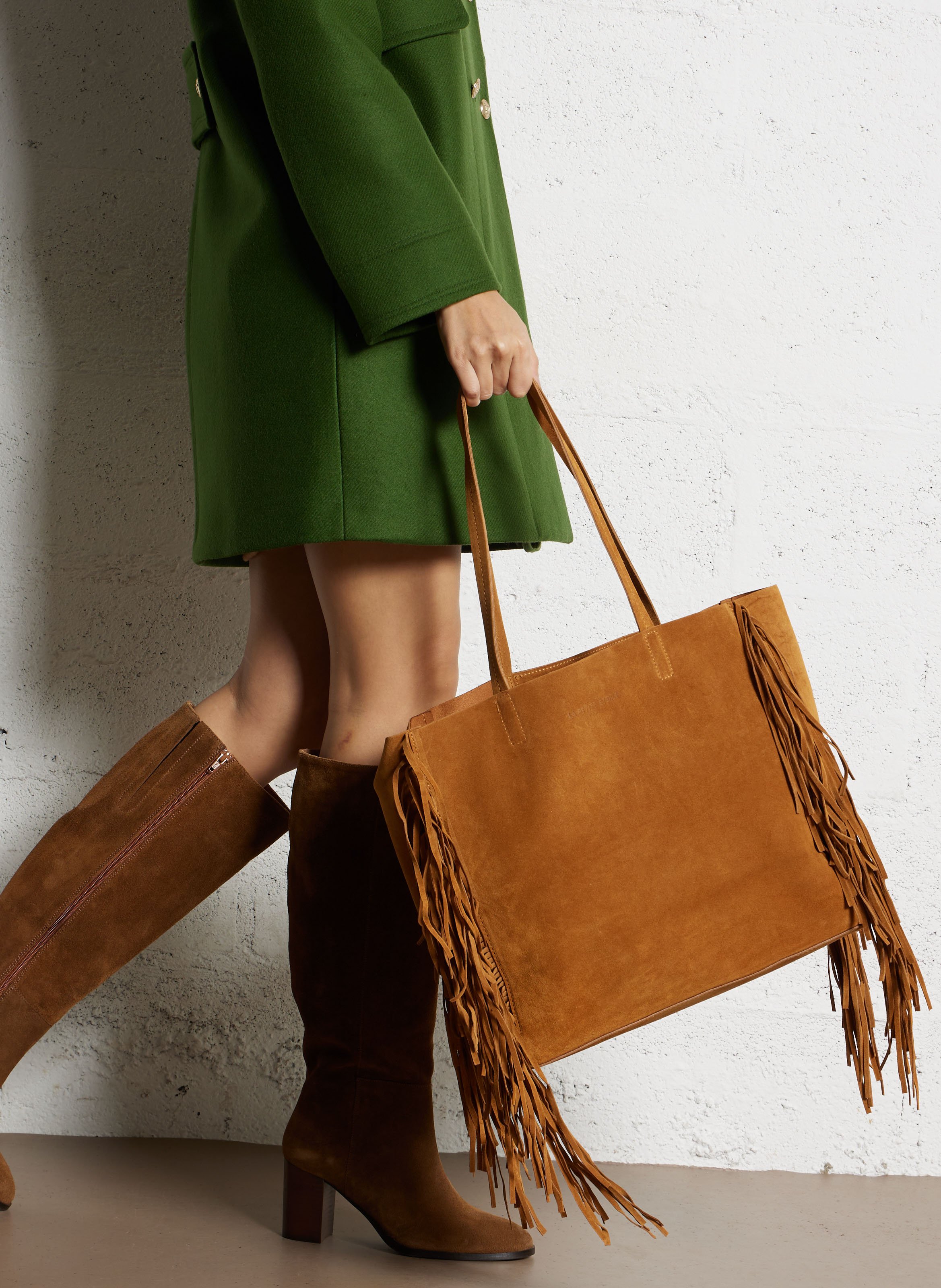 Shopper aus Veloursleder LA PETITE ETOILE Braun