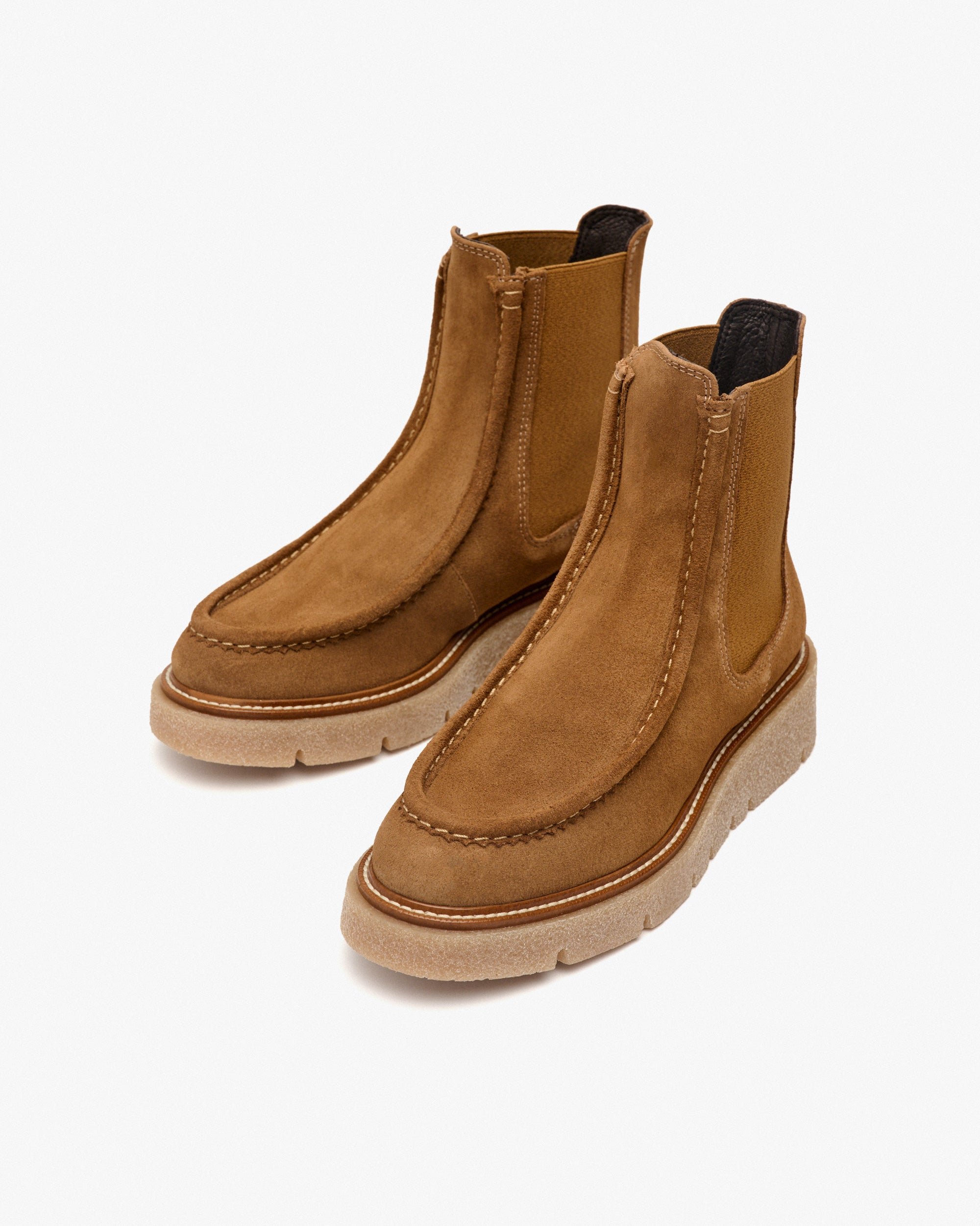 Brown suede ankle boots with side elastics PEDRO MIRALLES Brown