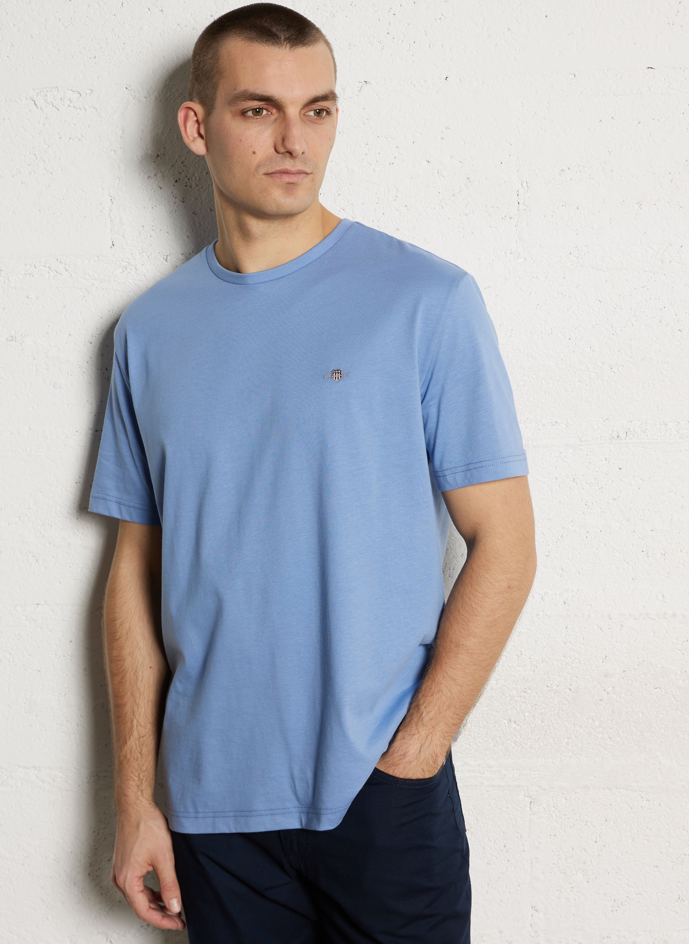 Tee-shirt en coton col rond GANT Bleu