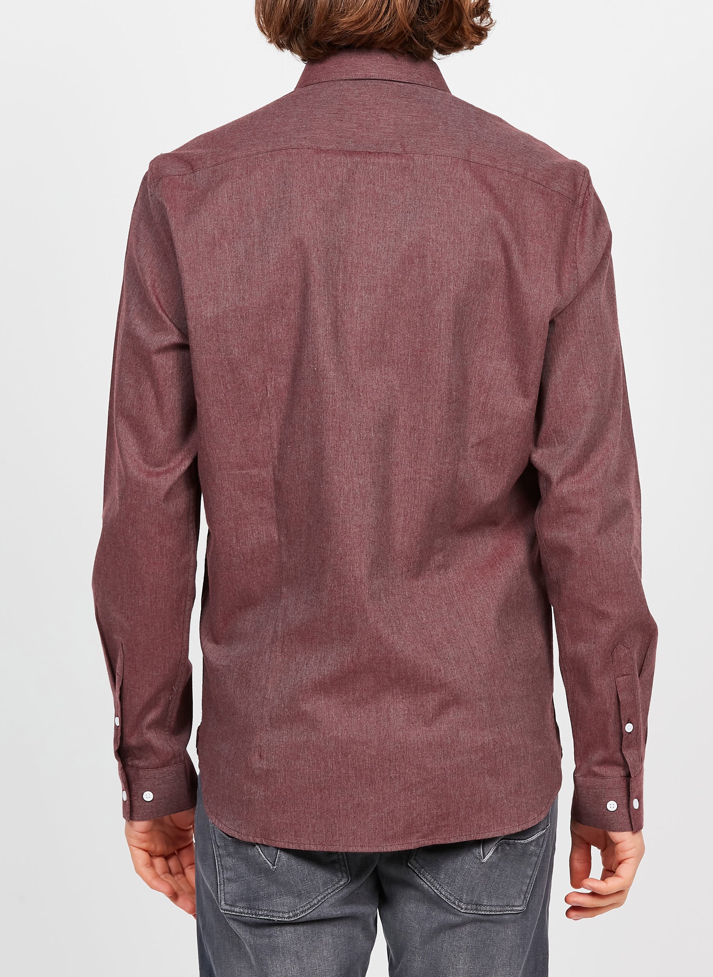 Slim-fit cotton shirt with classic collar ATELIER PRIVE Red